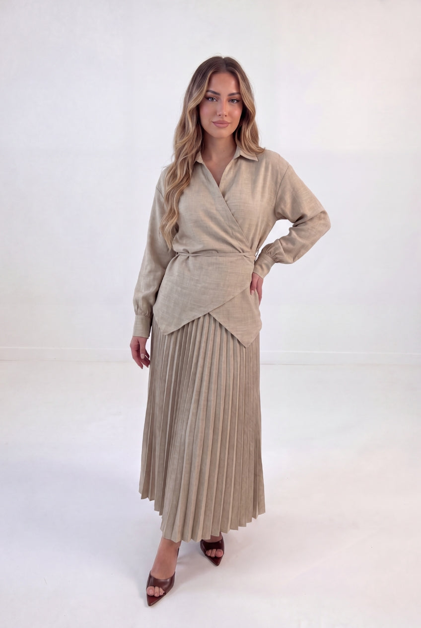 Pleated Wrap Co-ord
