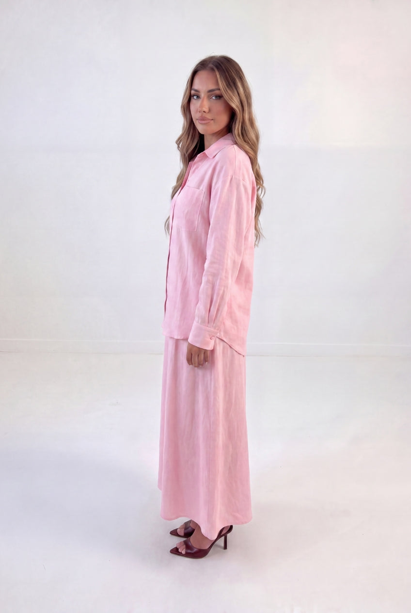 Classic Shirt Skirt Set
