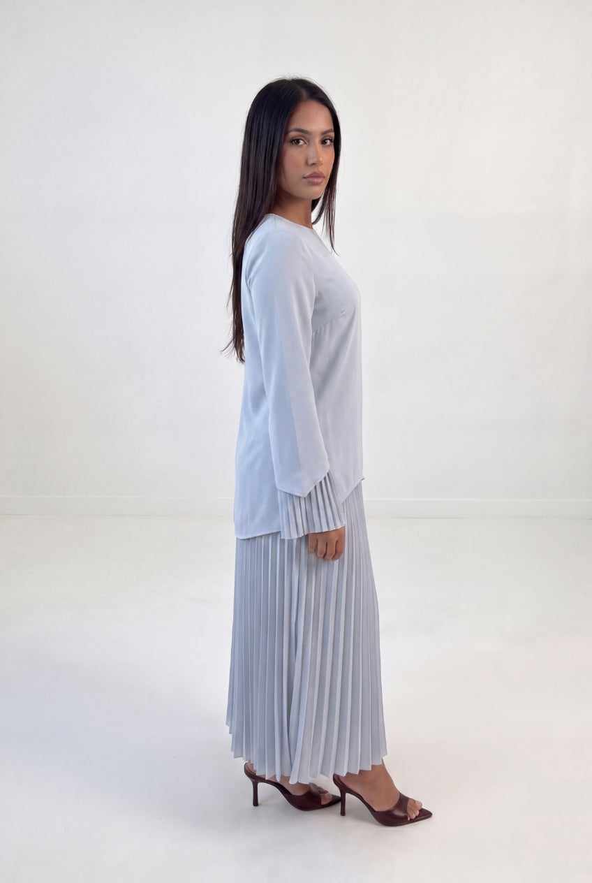 Pleated Bell Skirt Set