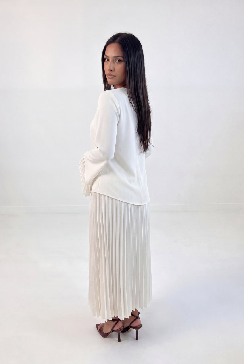 Pleated Bell Skirt Set