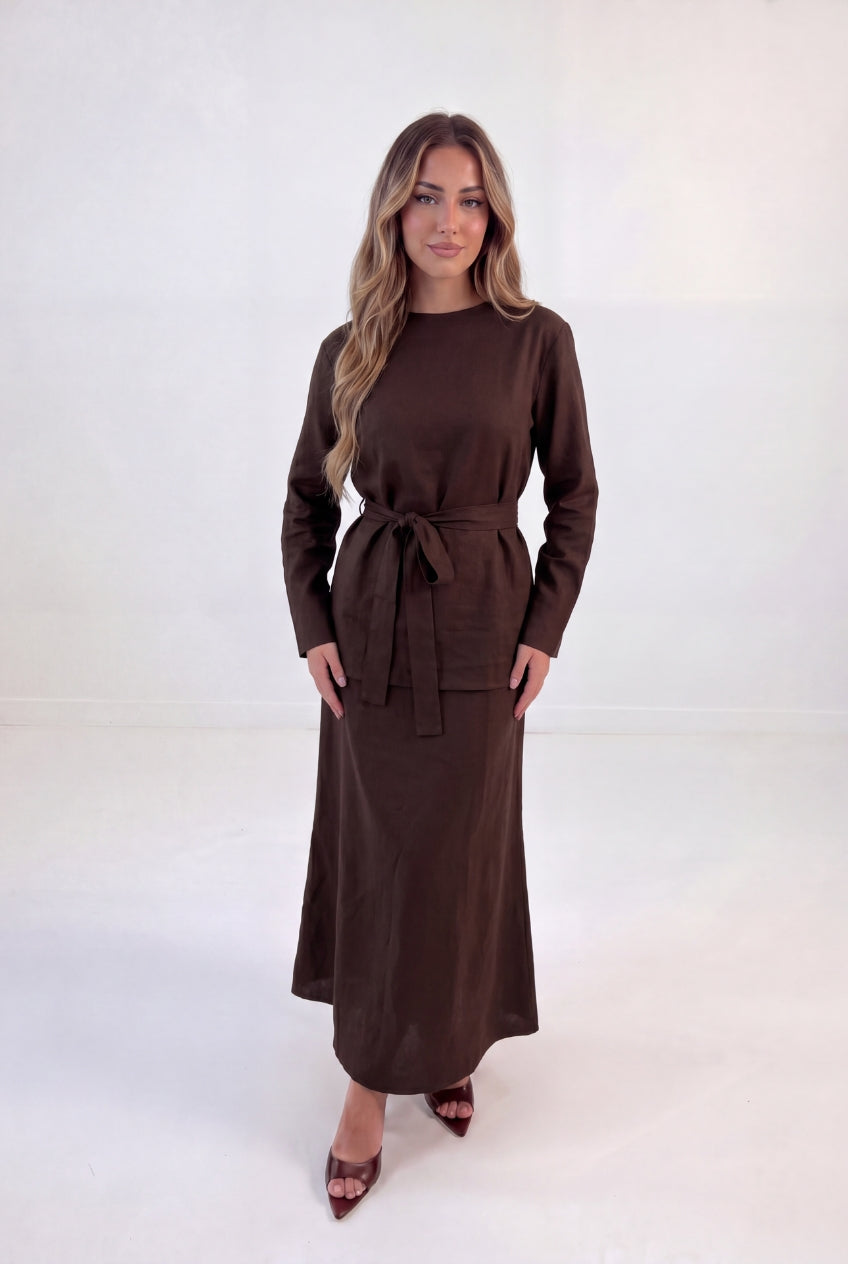 Tie Waist Linen Co-ord