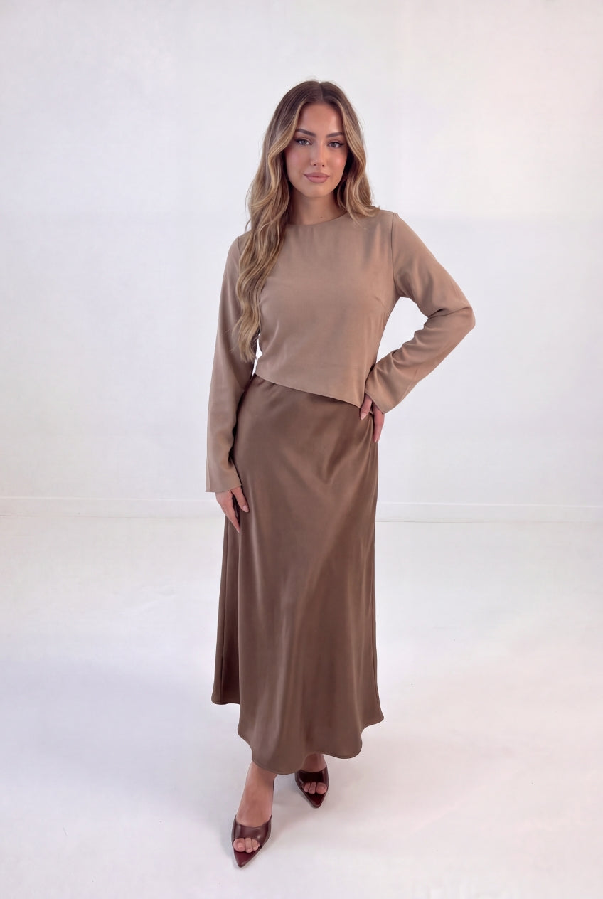 Two Tone Splice Maxi