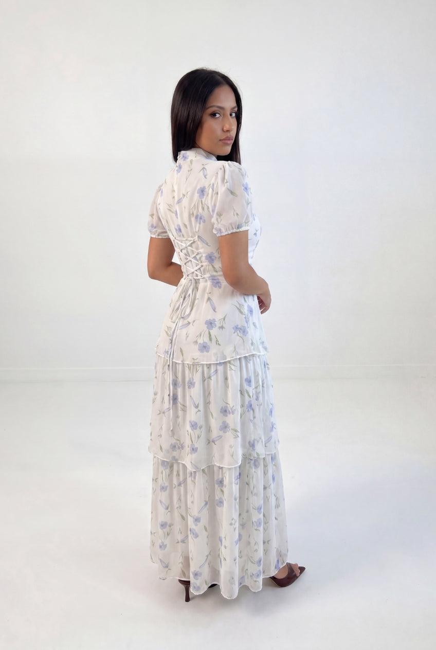 Floral Peplum Maxi