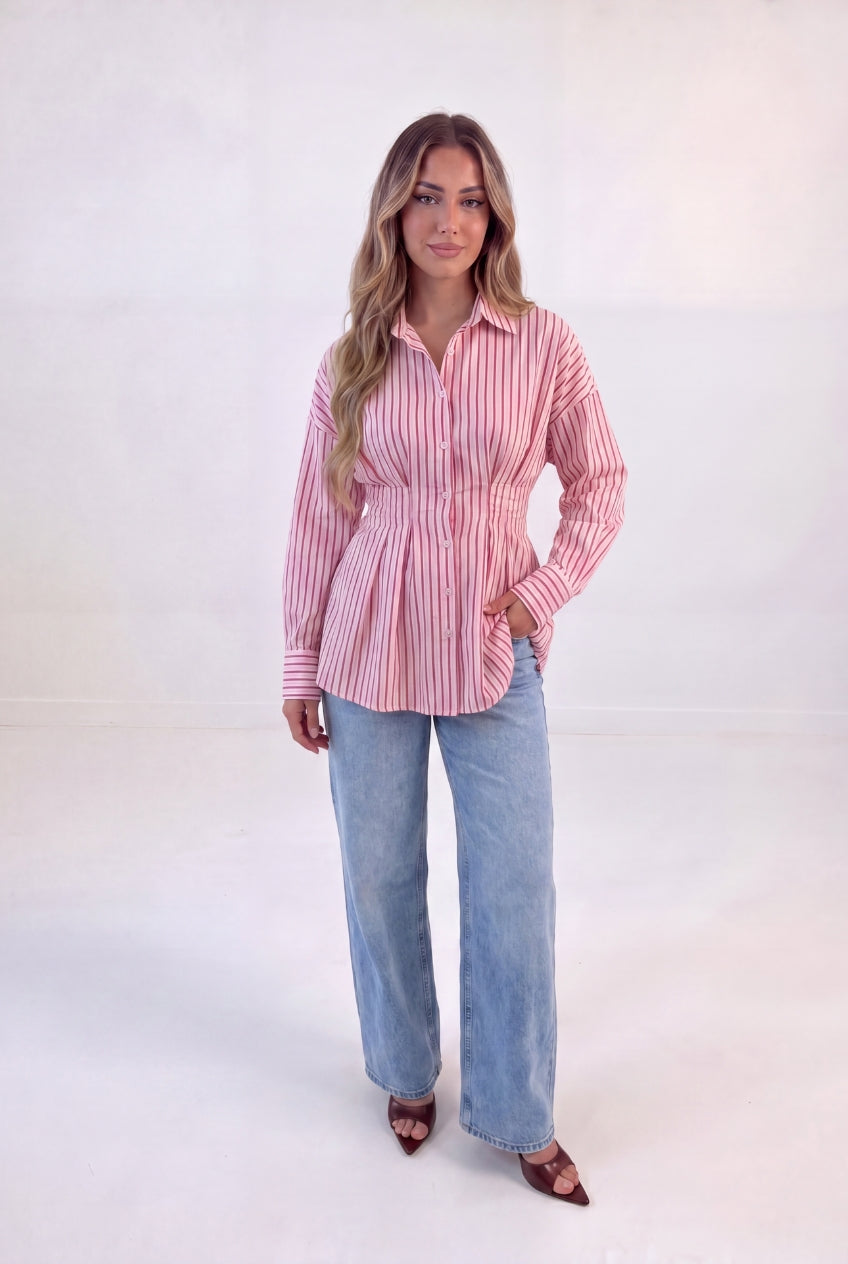Stripe Cinched Shirt