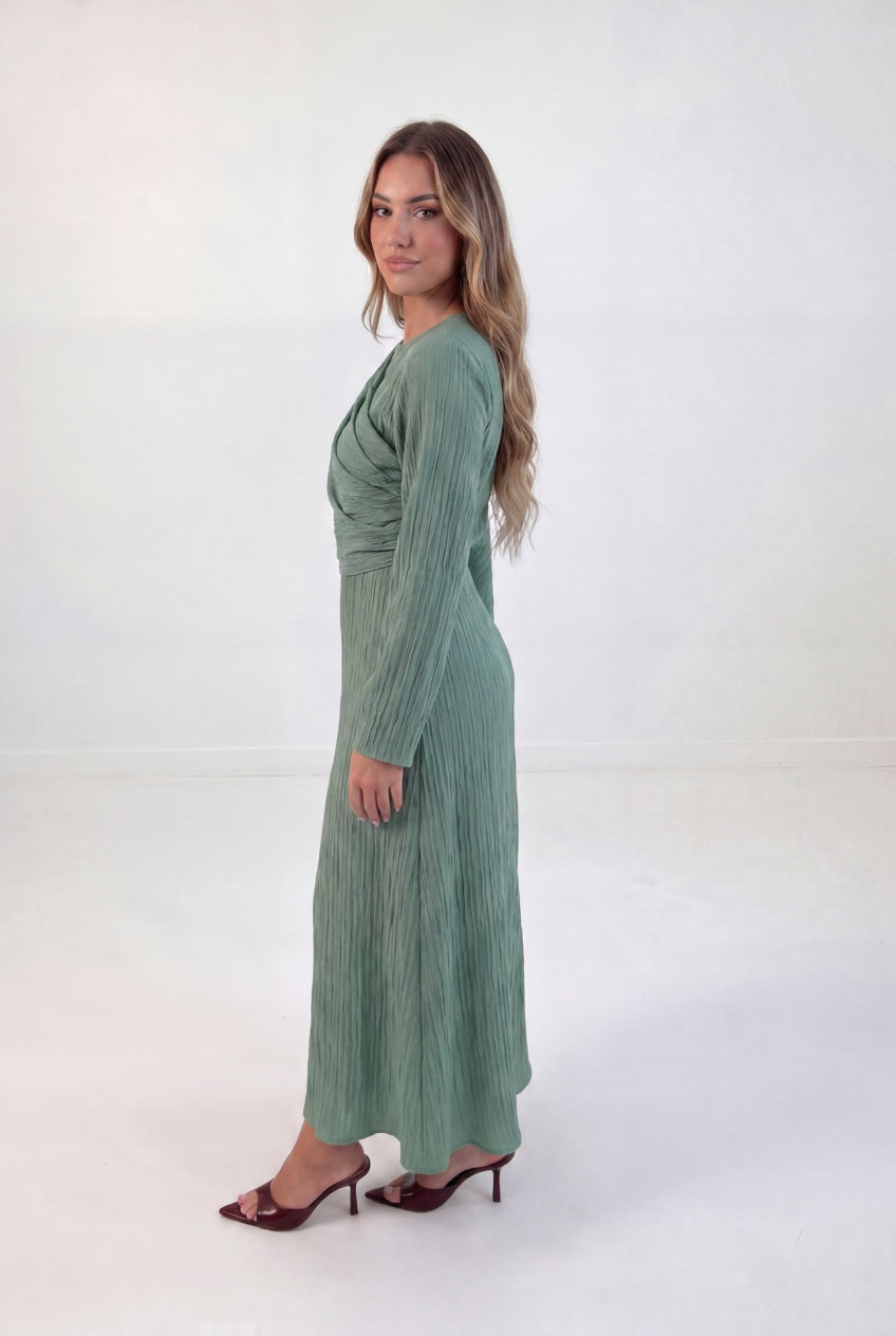 Cross Wrap Flow Dress