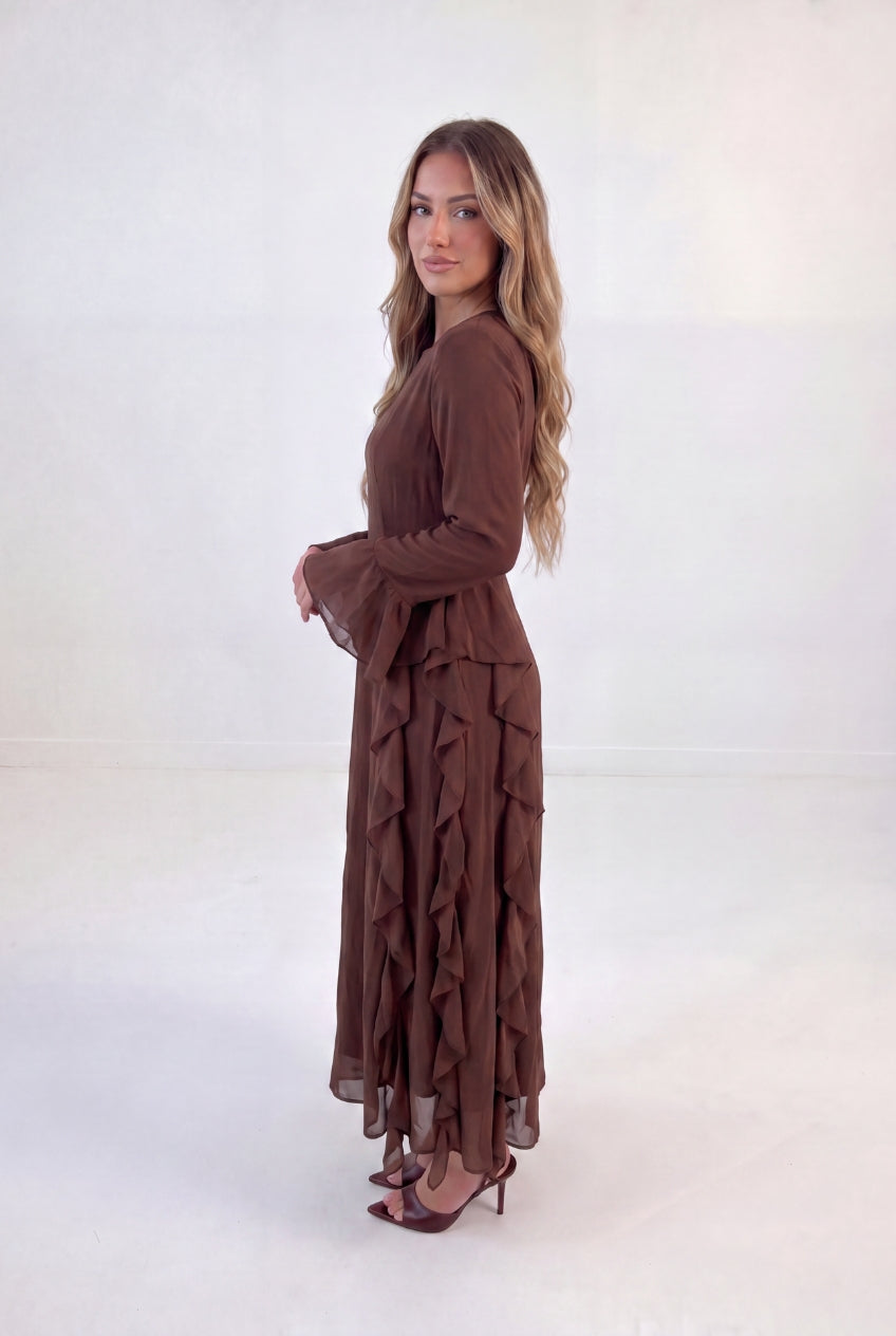 Waterfall Ruffle Maxi