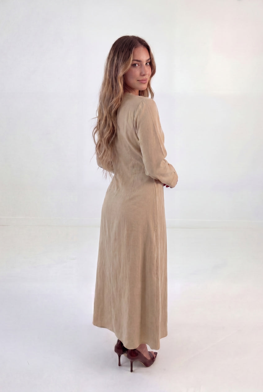 Lace-up Long Dress