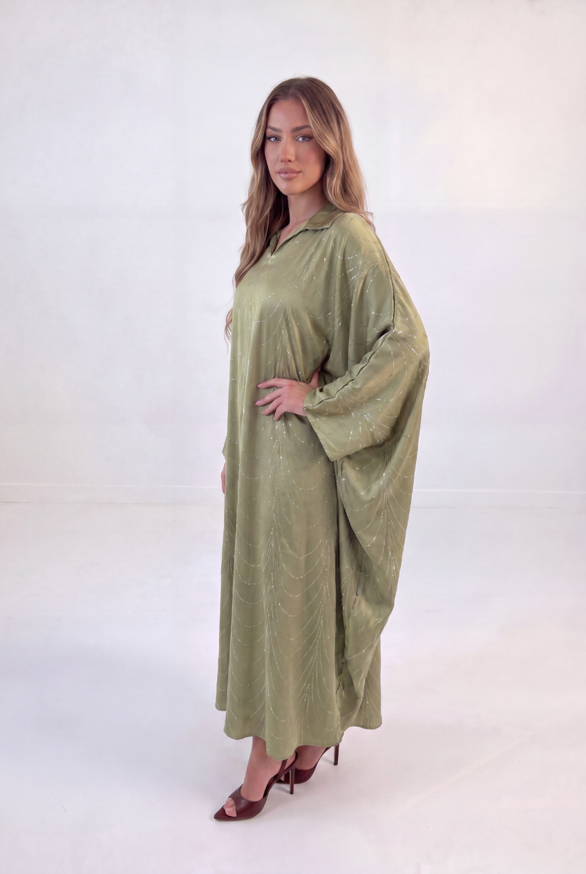 Embellished Drape Kaftan