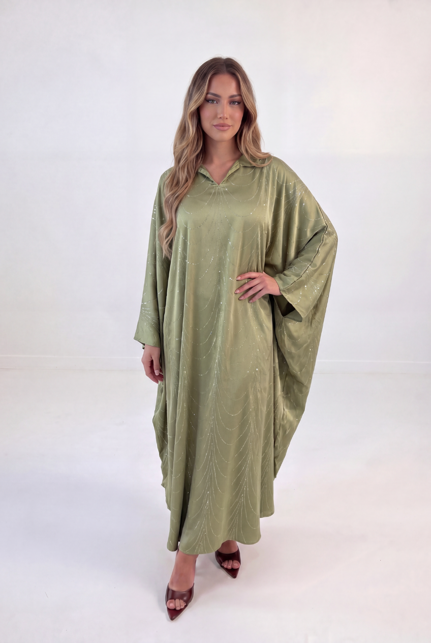 Embellished Drape Kaftan