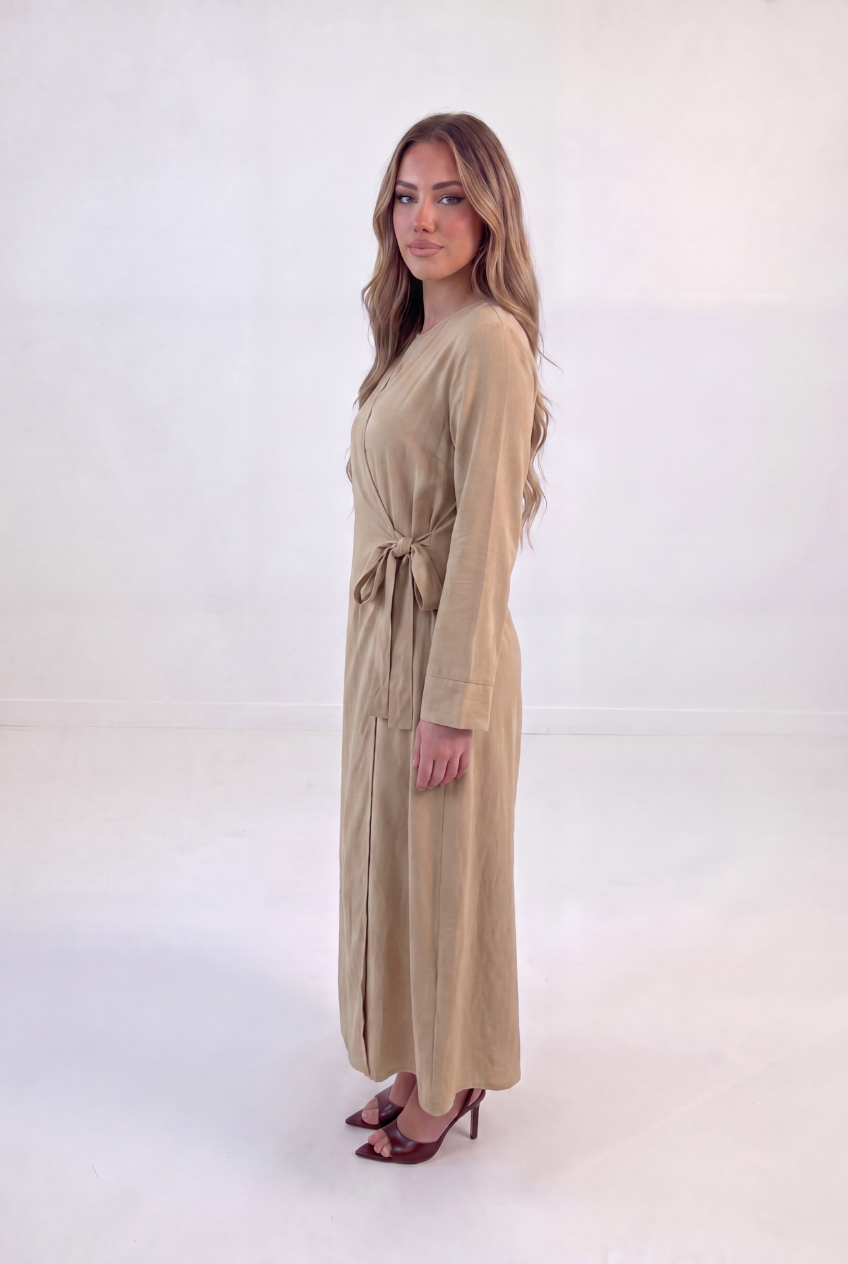 Lace-up Long Dress