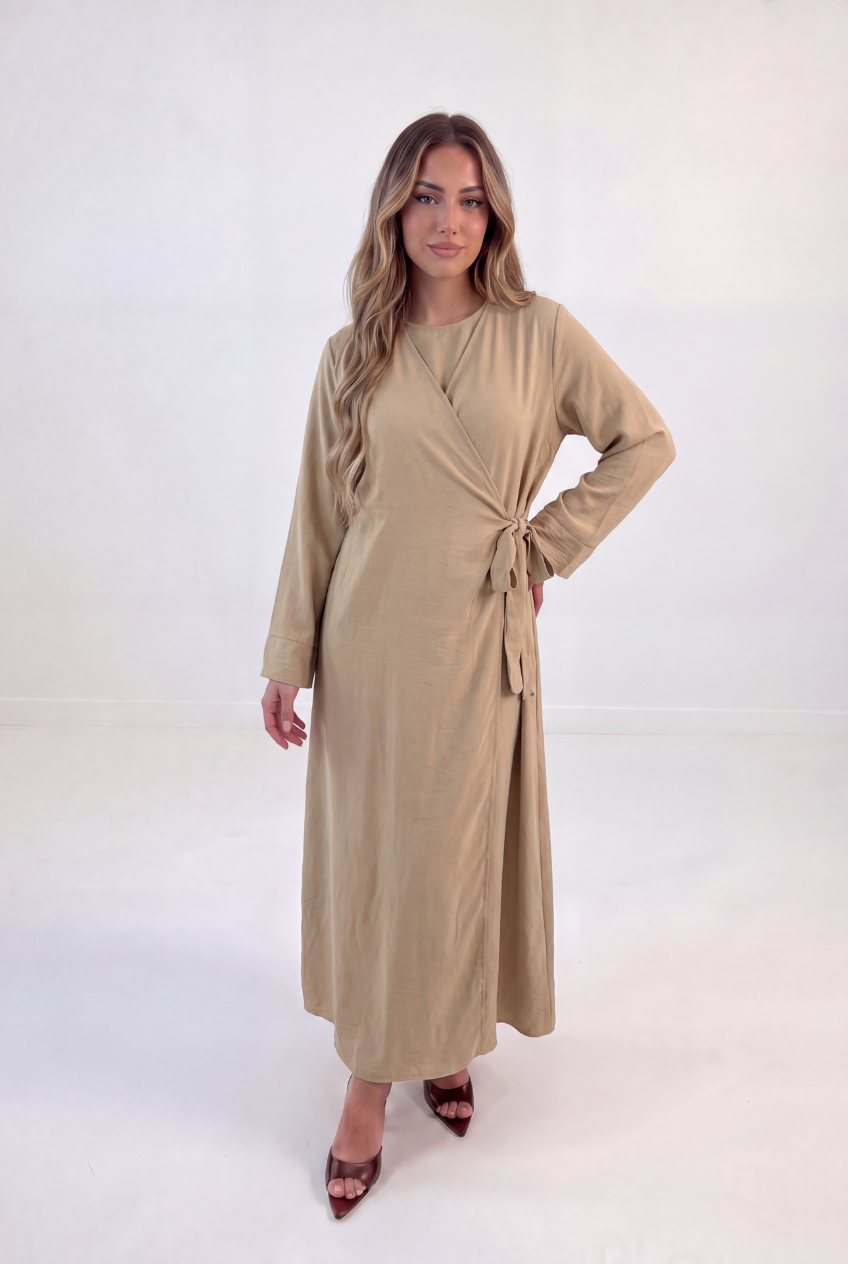 Lace-up Long Dress