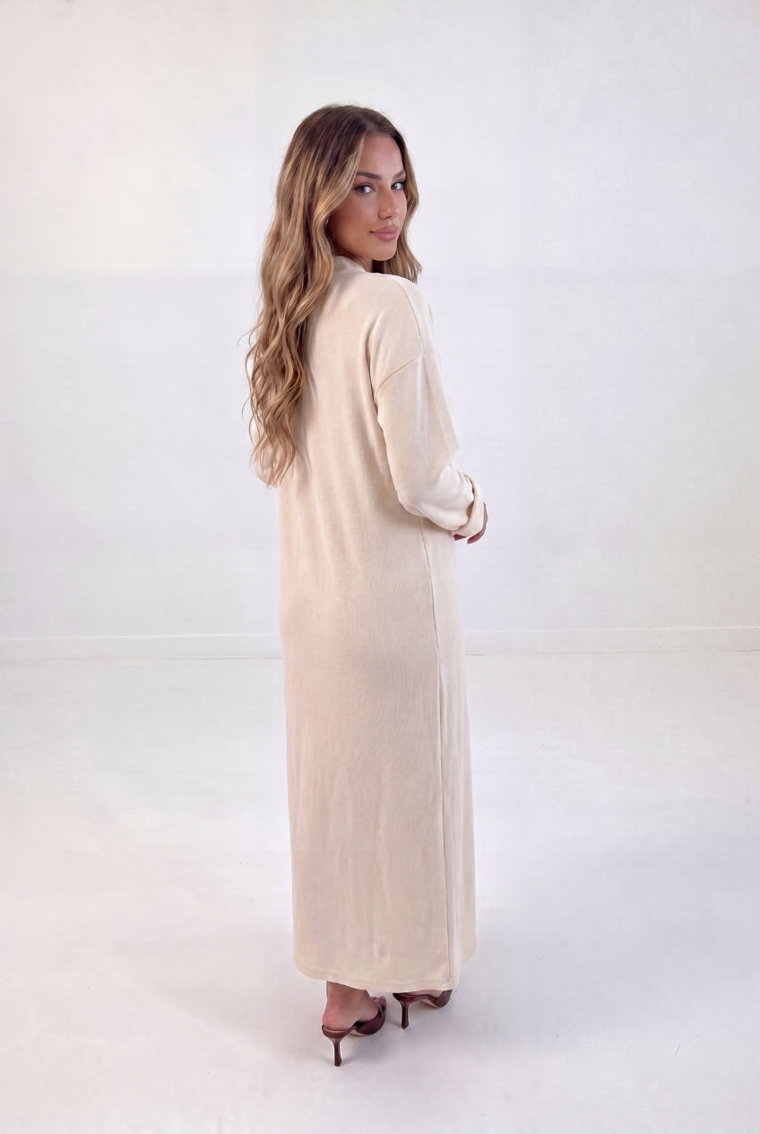 Mock Neck Pullover Maxi