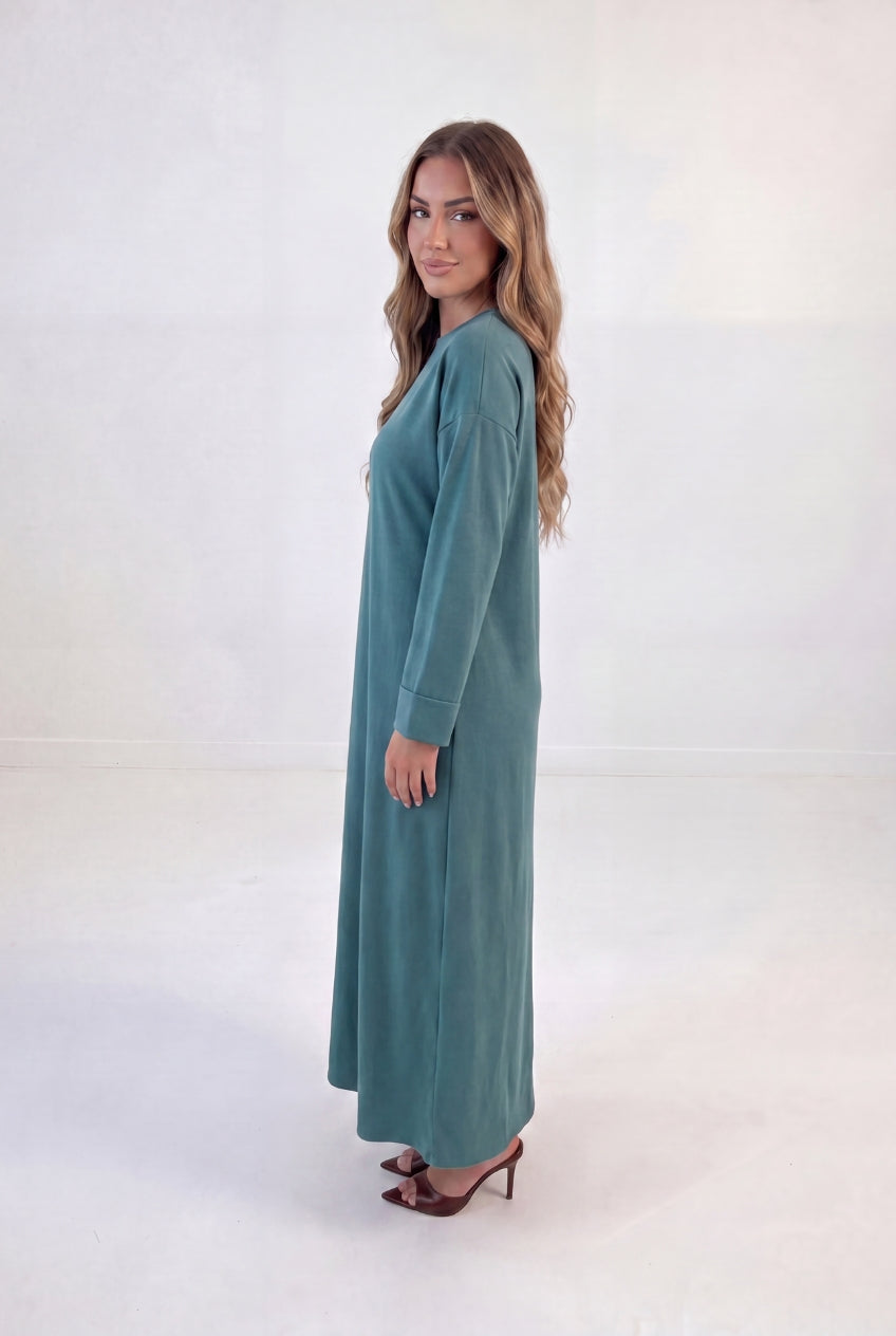 Mock Neck Pullover Maxi