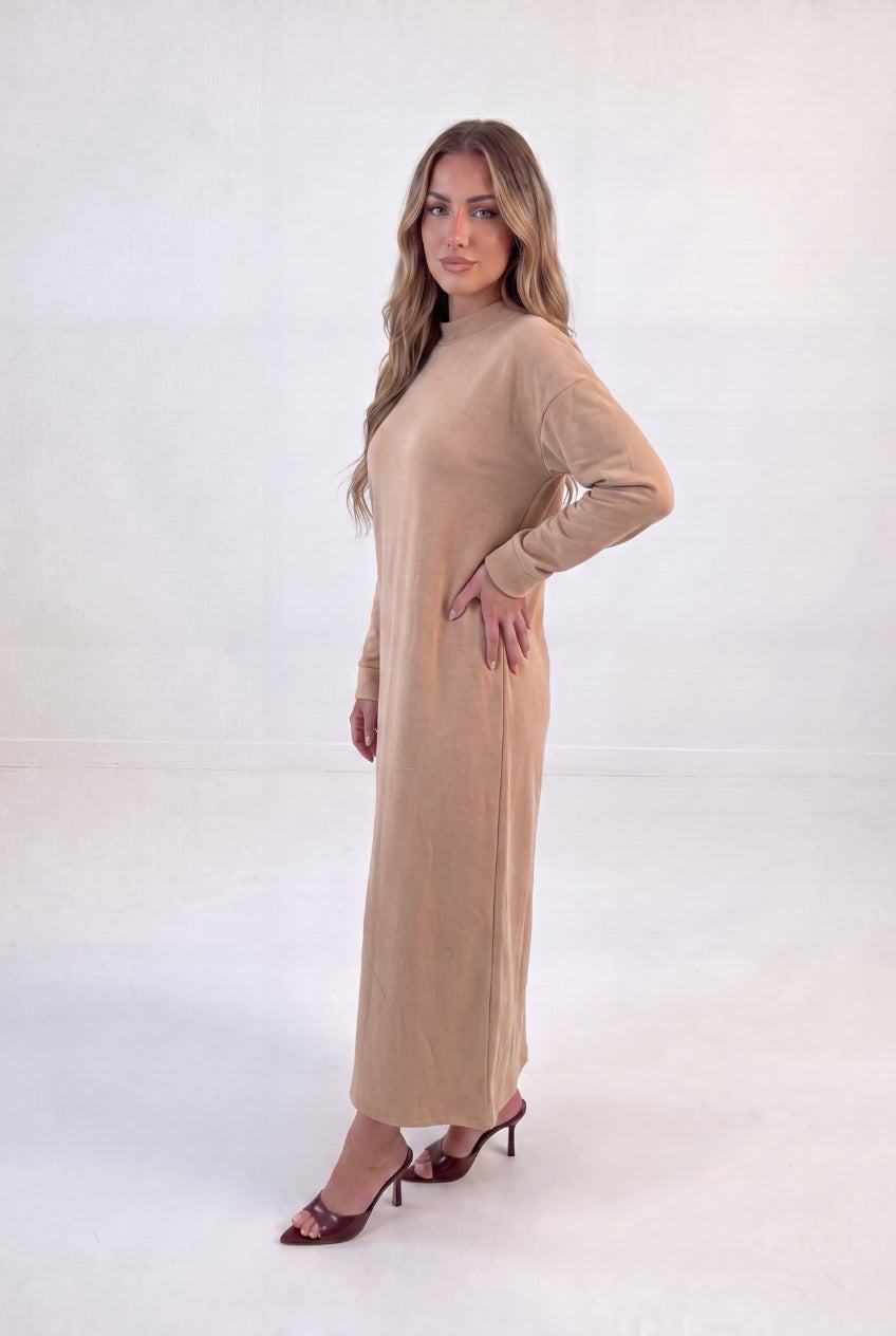 Mock Neck Pullover Maxi