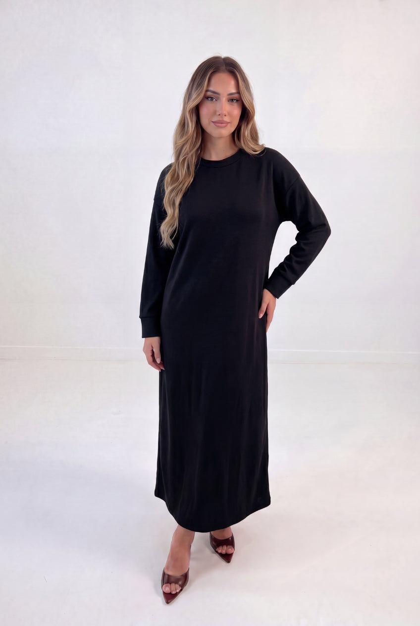 Mock Neck Pullover Maxi