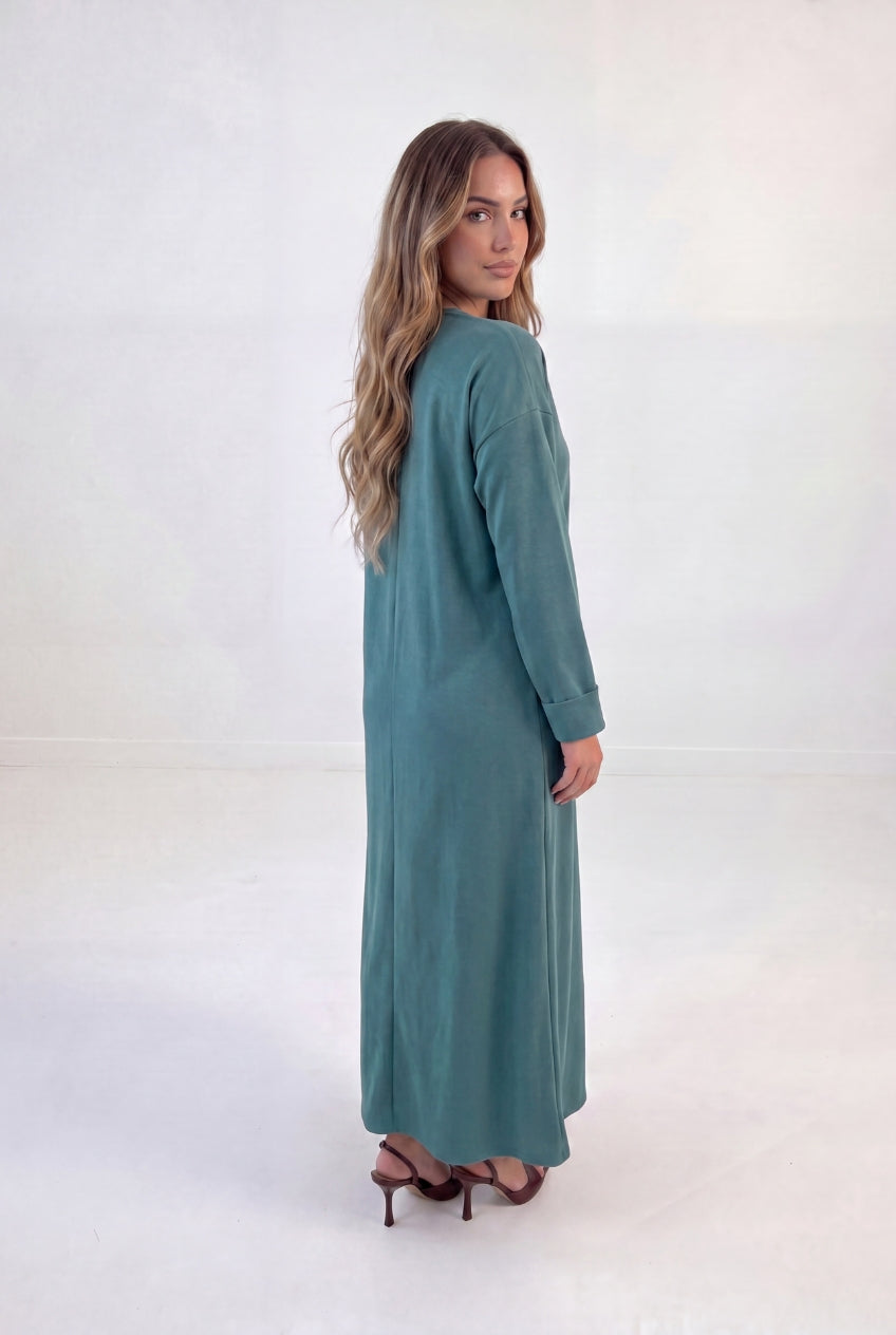 Mock Neck Pullover Maxi