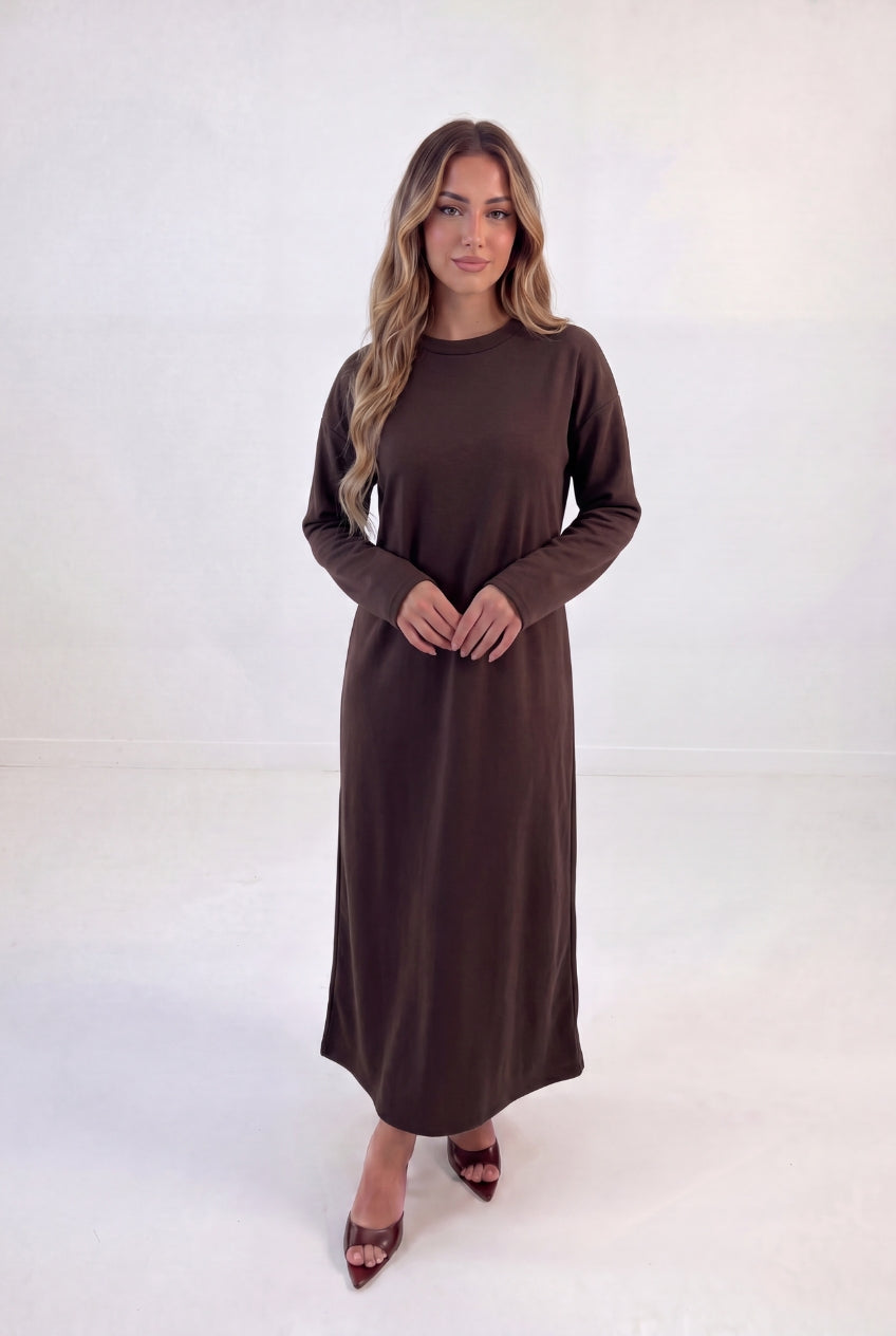 Mock Neck Pullover Maxi
