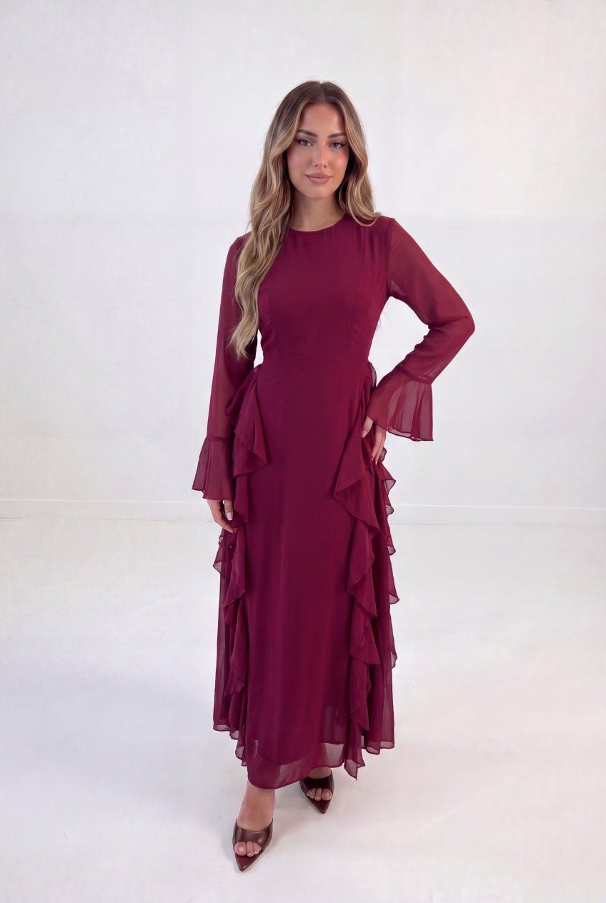 Waterfall Ruffle Maxi