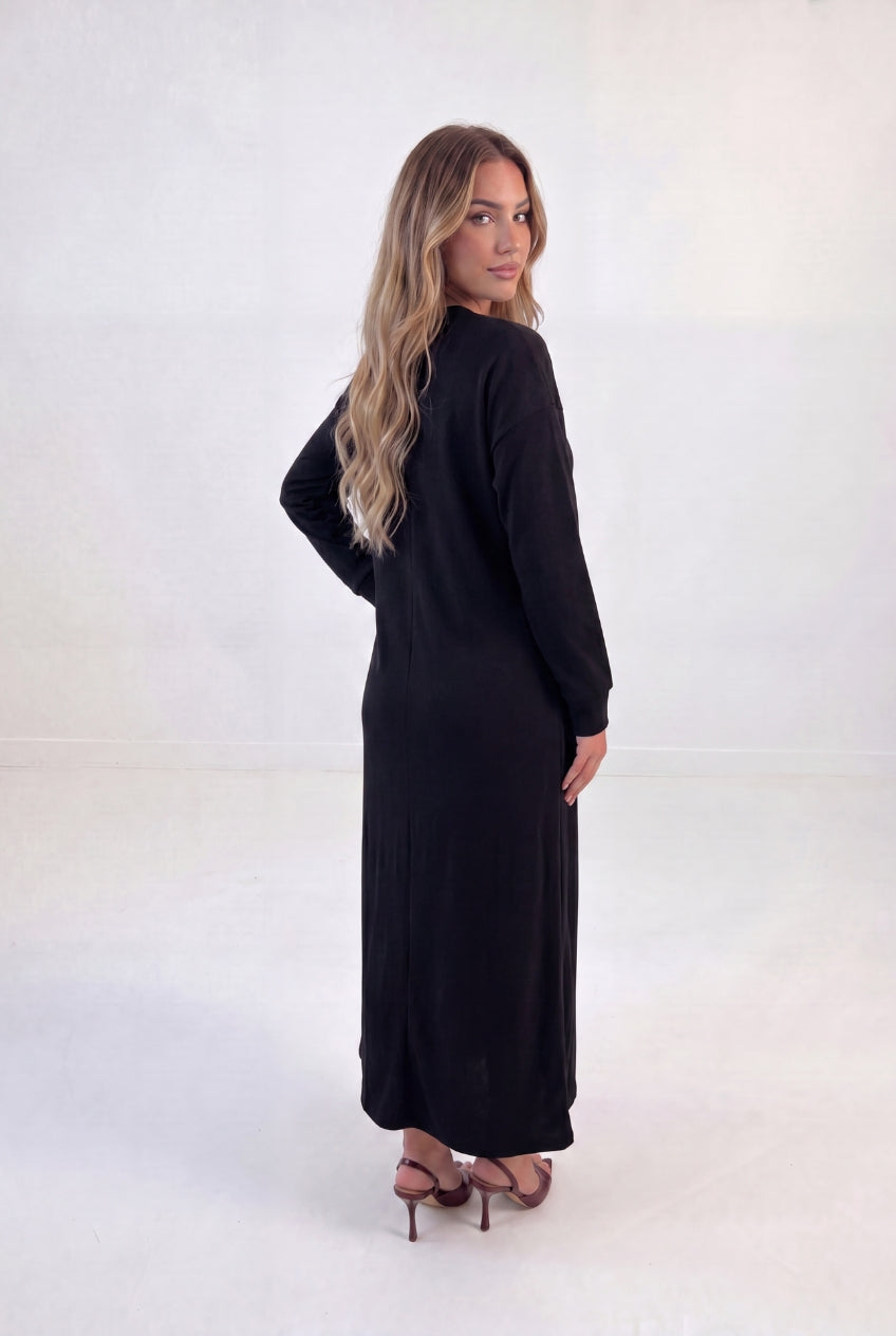 Mock Neck Pullover Maxi