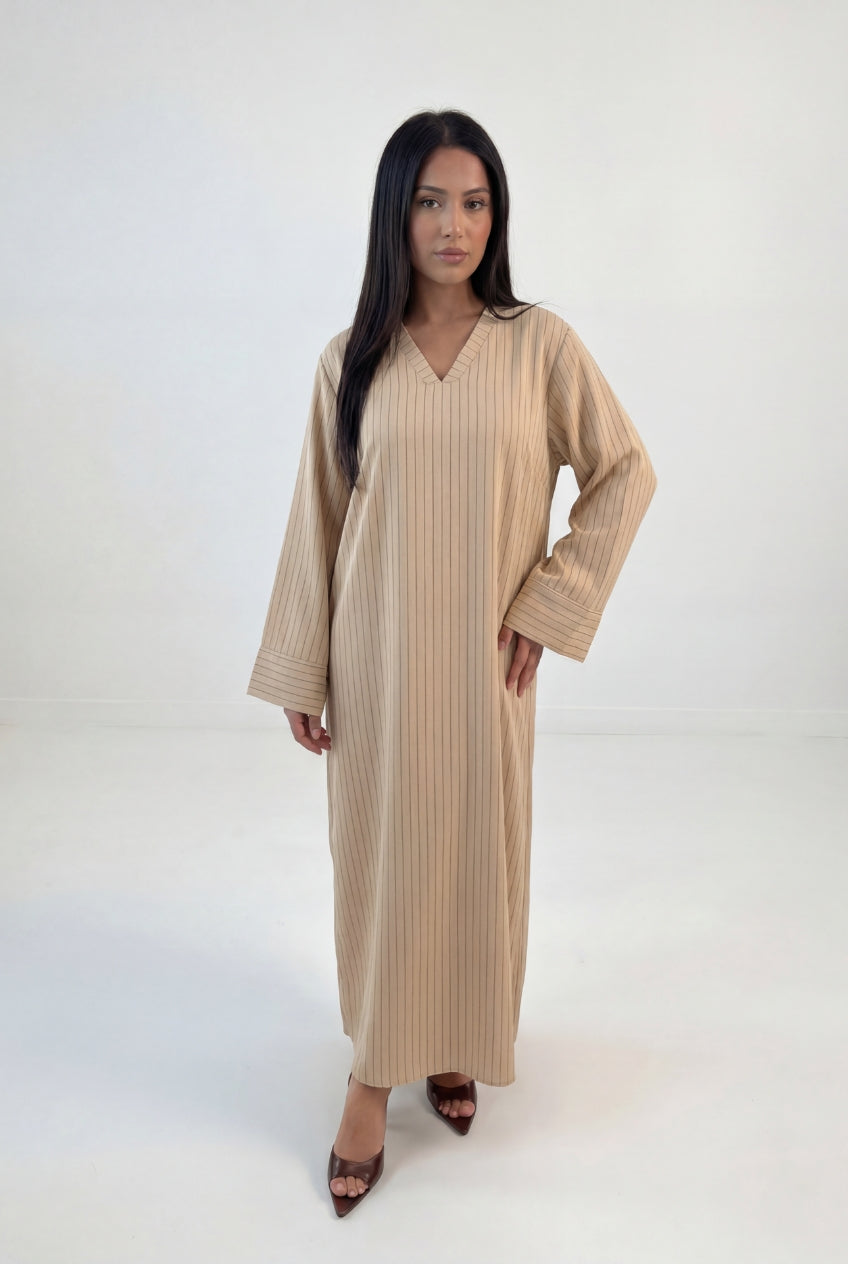 Pinstripe Modest Maxi