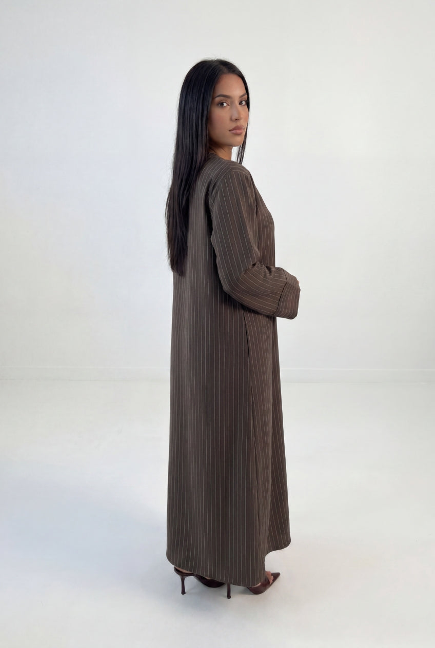 Pinstripe Modest Maxi