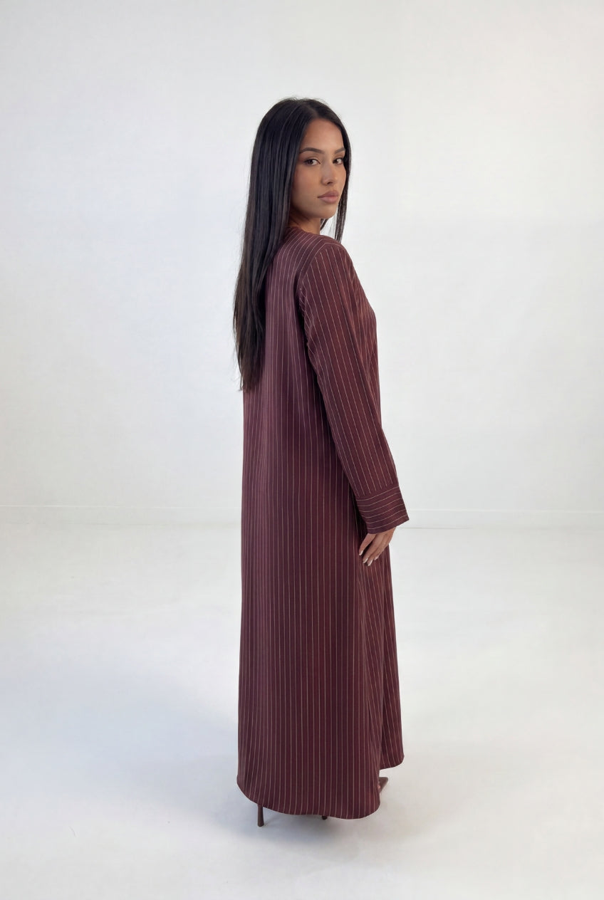 Pinstripe Modest Maxi