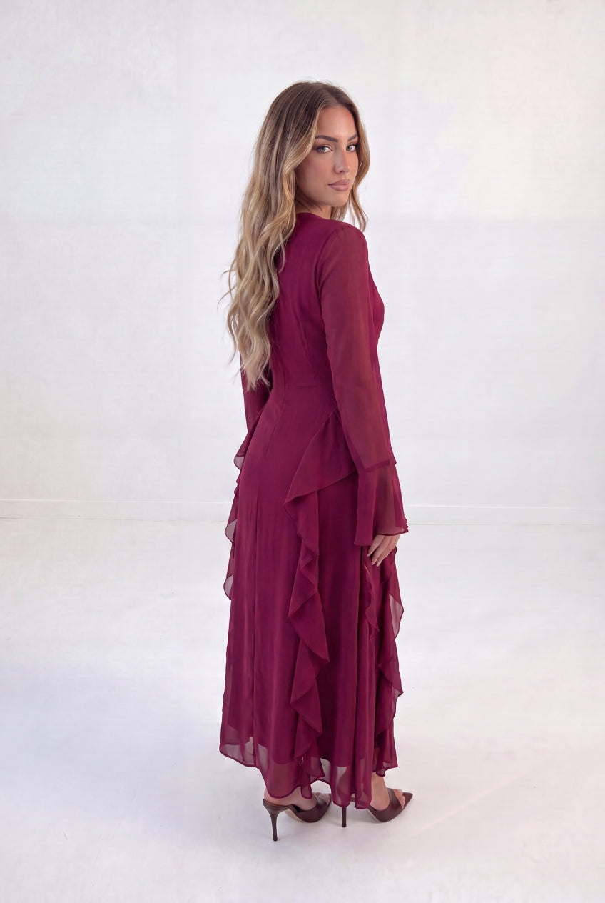 Waterfall Ruffle Maxi