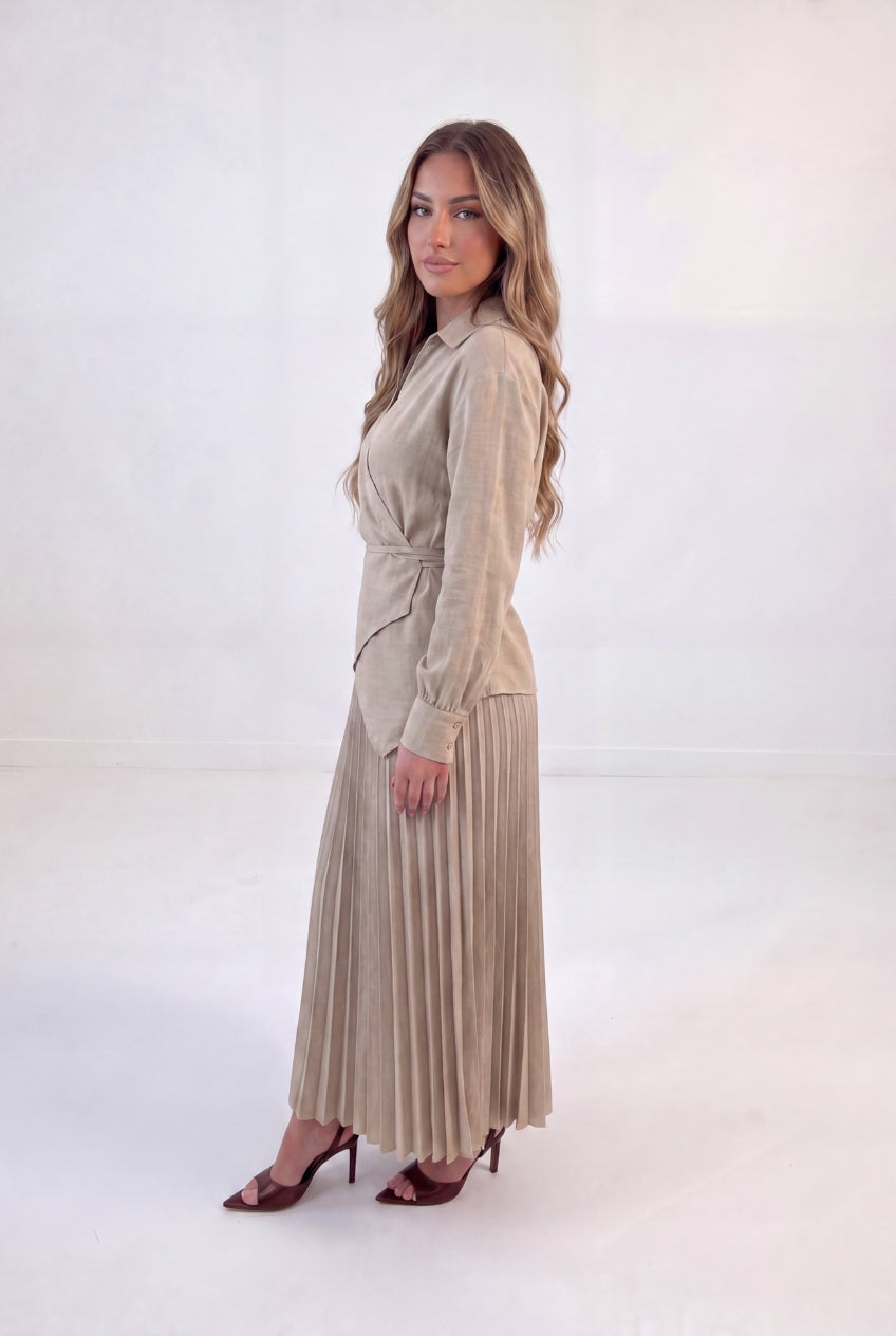 Pleated Wrap Co-ord
