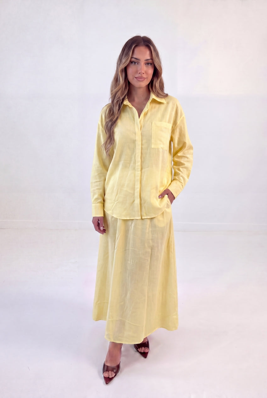 Classic Shirt Skirt Set
