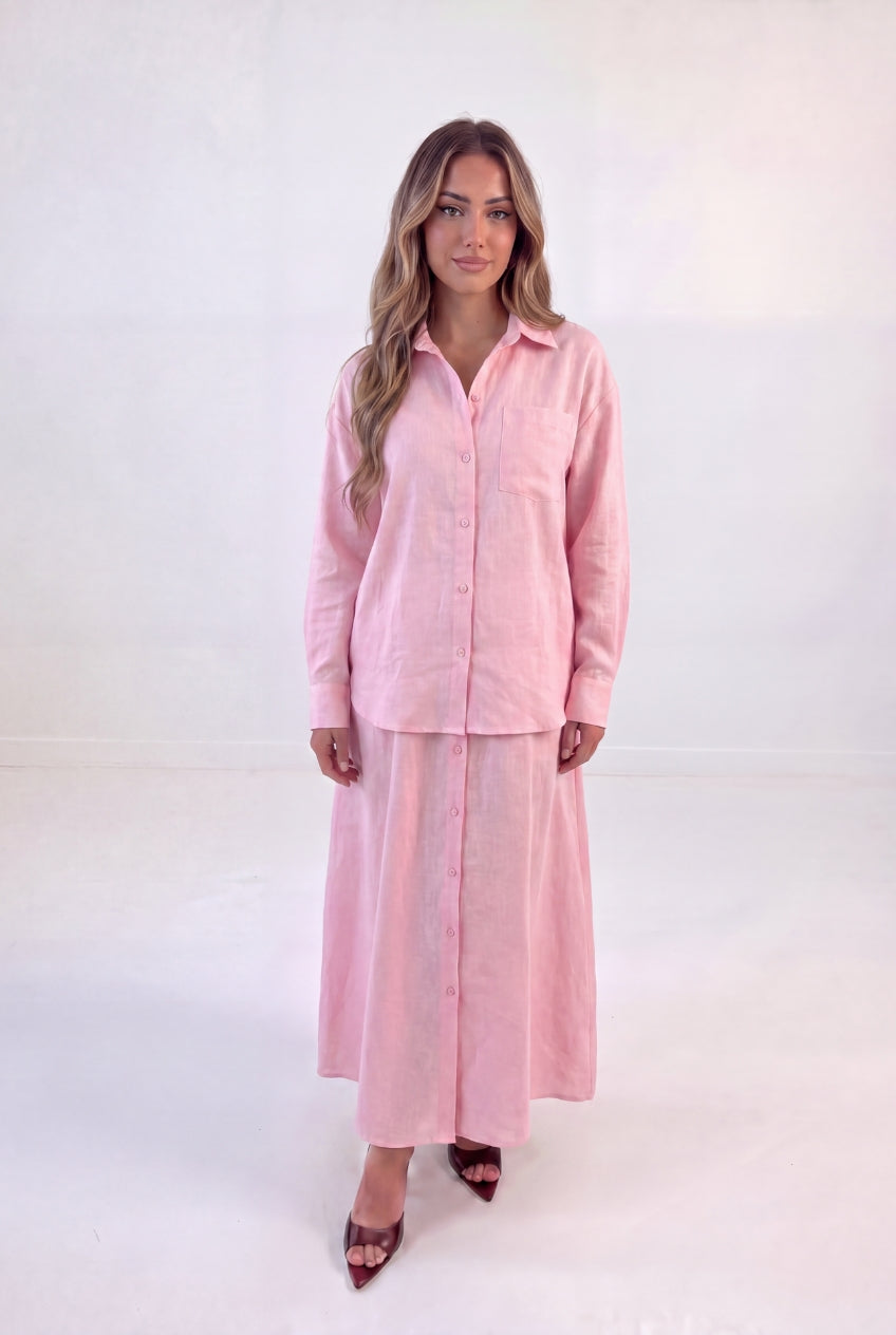 Classic Shirt Skirt Set