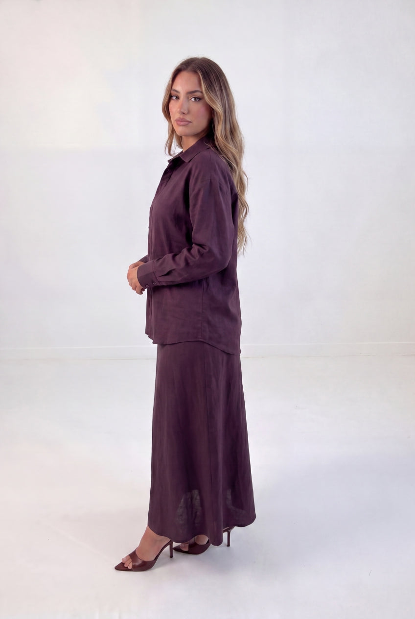 Classic Shirt Skirt Set