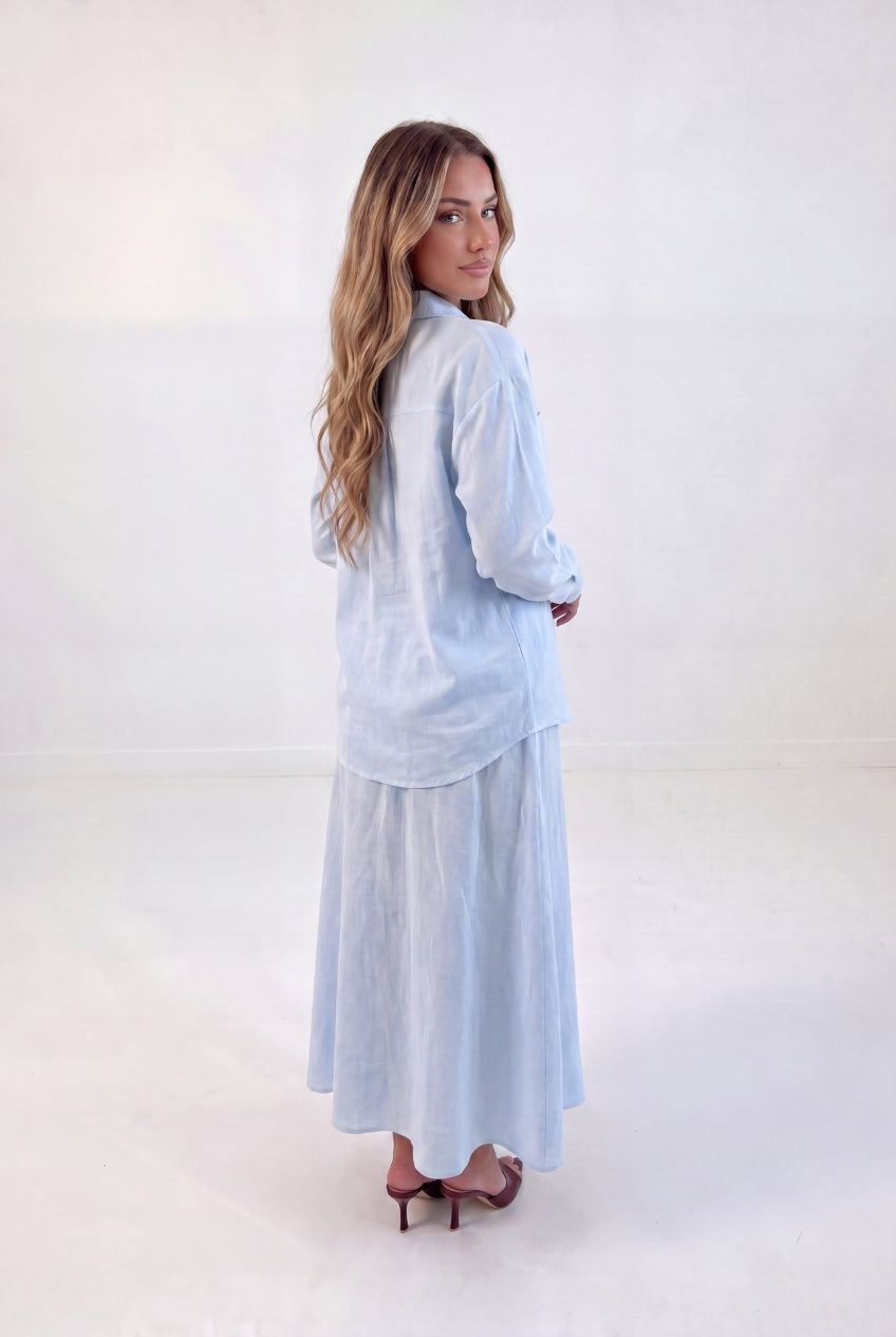 Classic Shirt Skirt Set