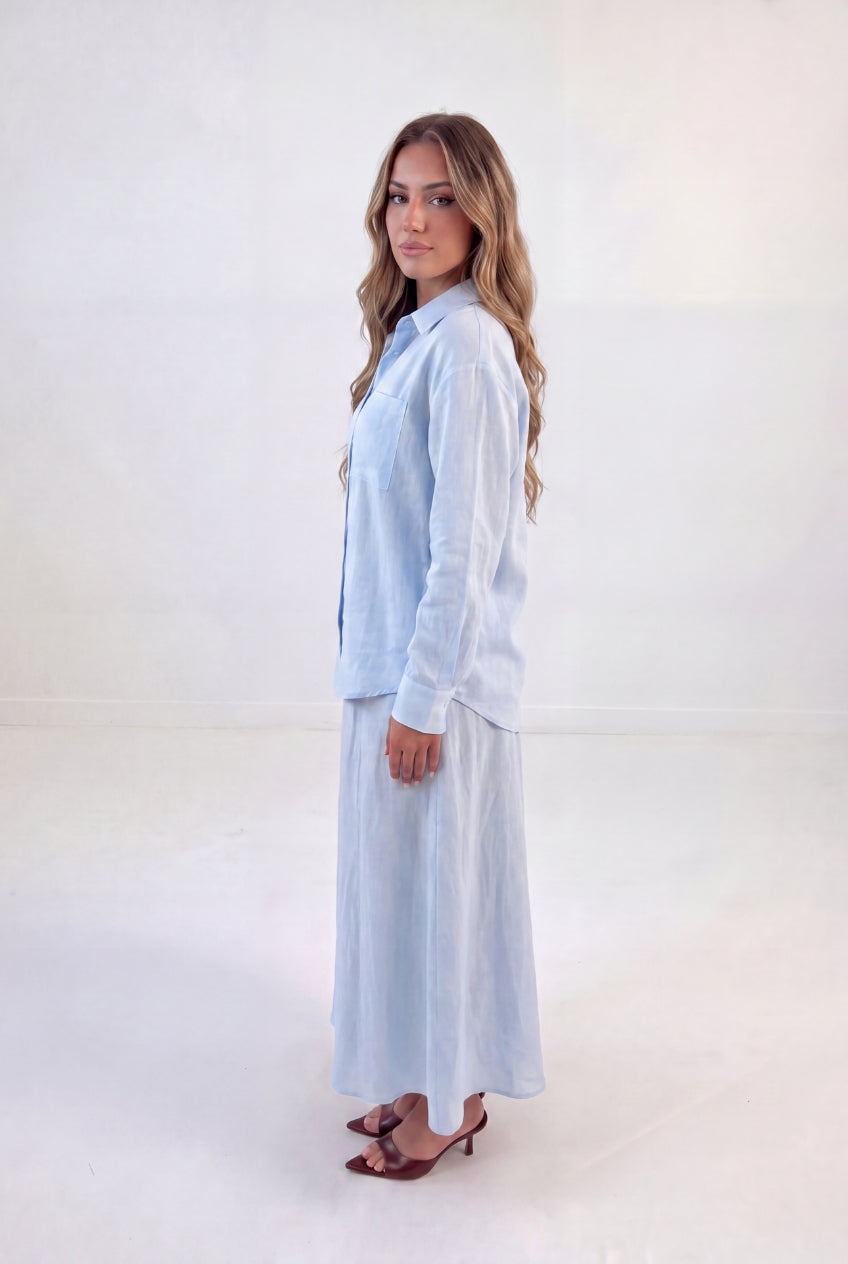 Classic Shirt Skirt Set