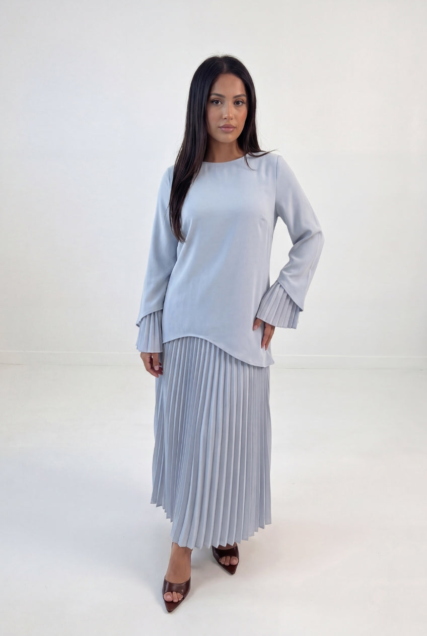 Pleated Bell Skirt Set