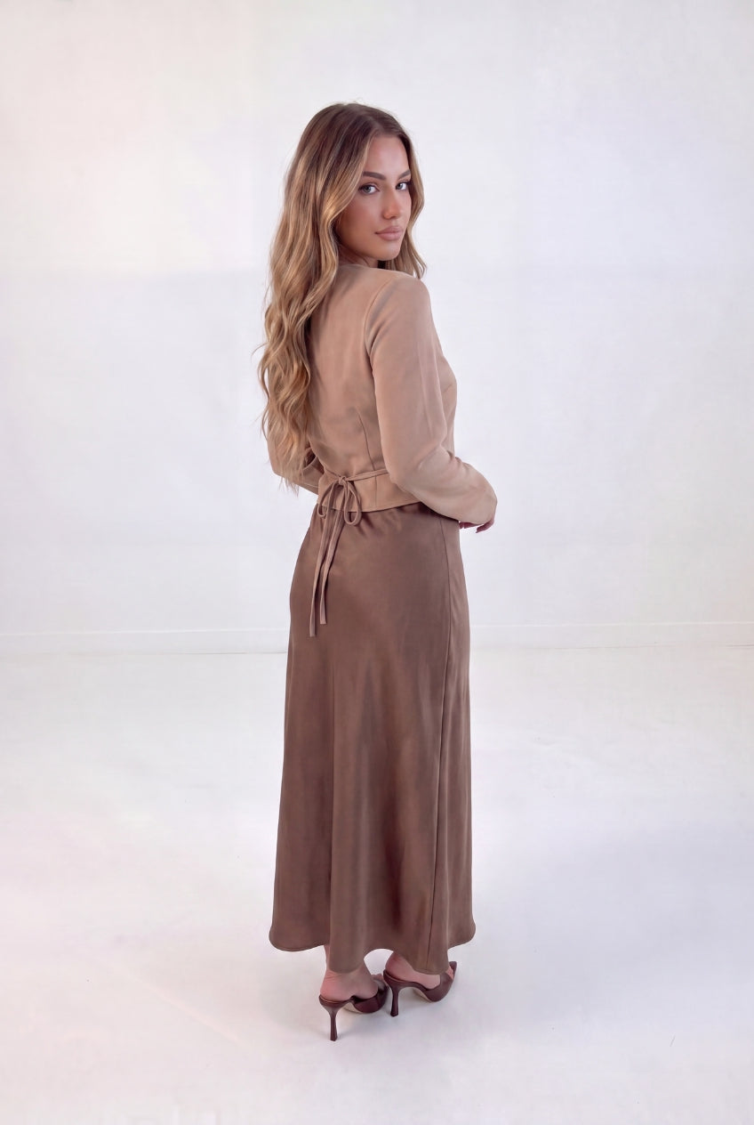 Two Tone Splice Maxi