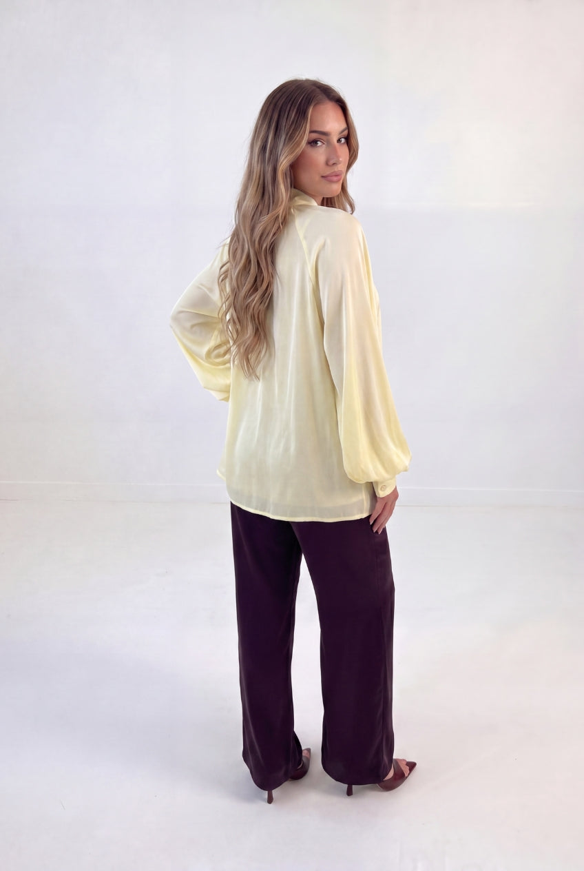 Bow Tie Blouse Set