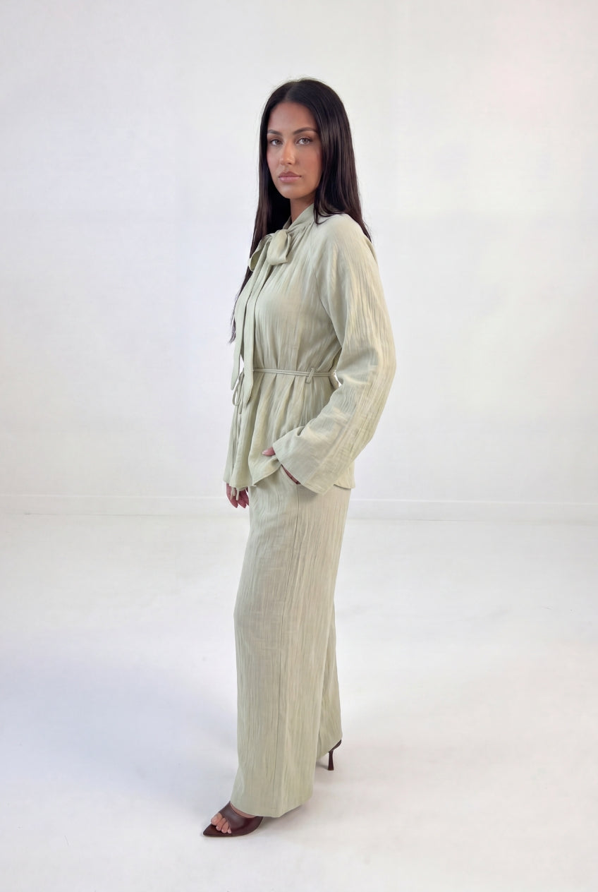 Bow Neck Kimono Co-ord