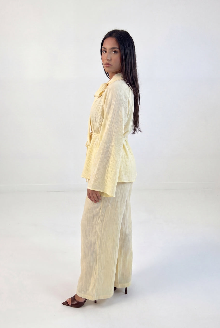 Bow Neck Kimono Co-ord