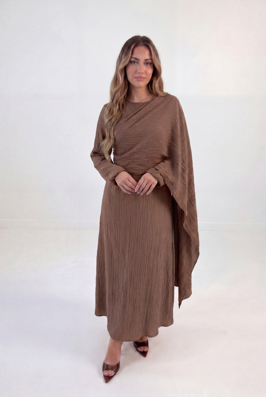 Cross Wrap Flow Dress
