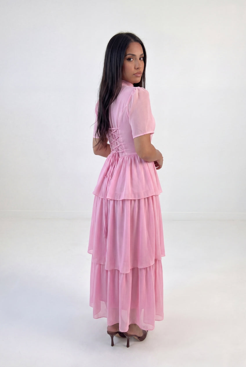 Tiered Peplum Maxi