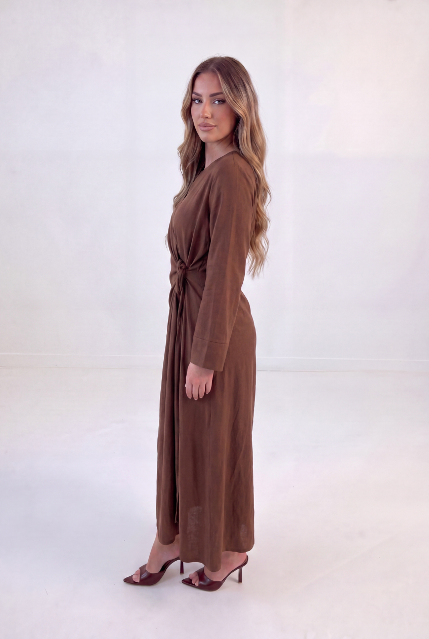 Lace-up Long Dress
