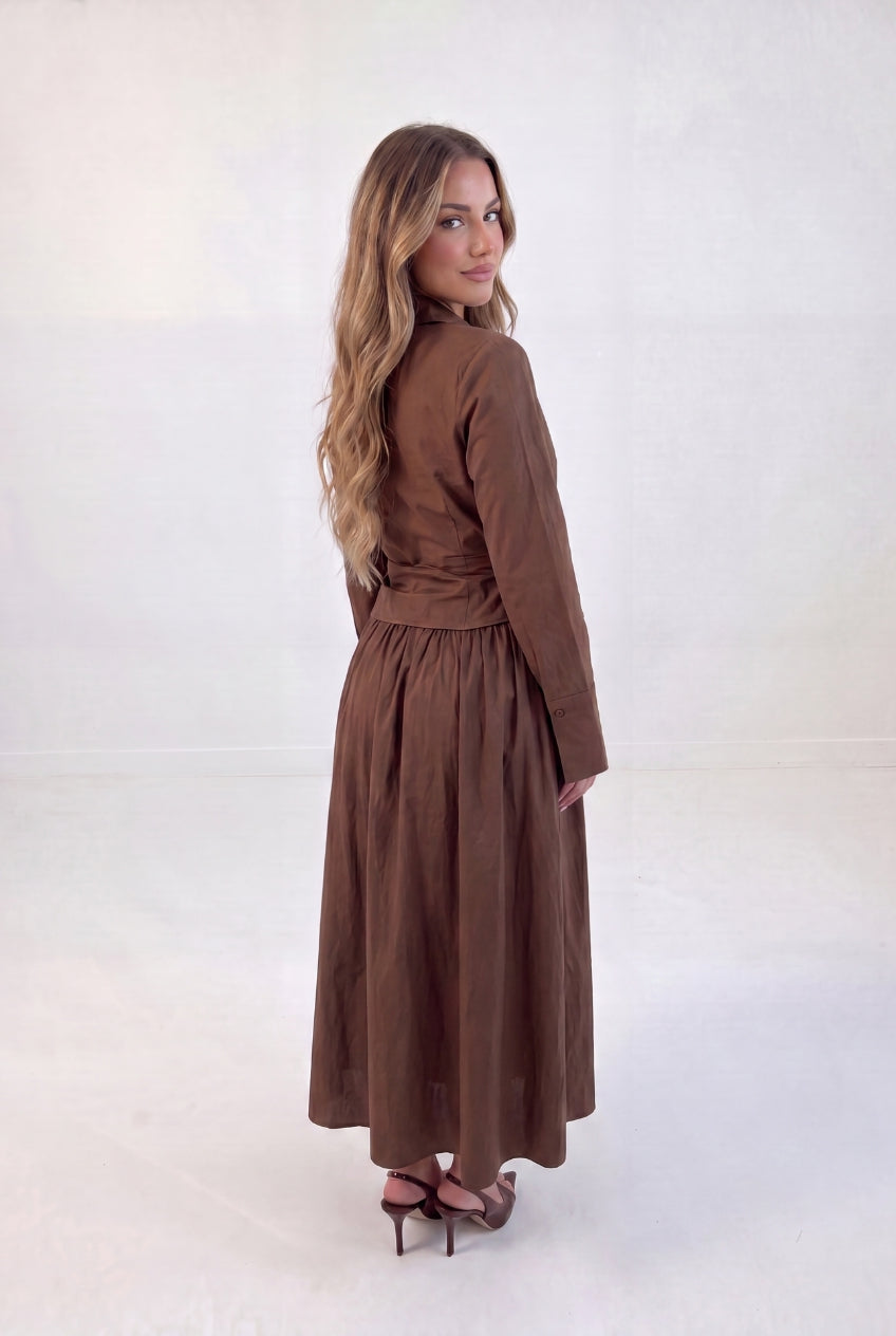 Cross Wrap Skirt Set