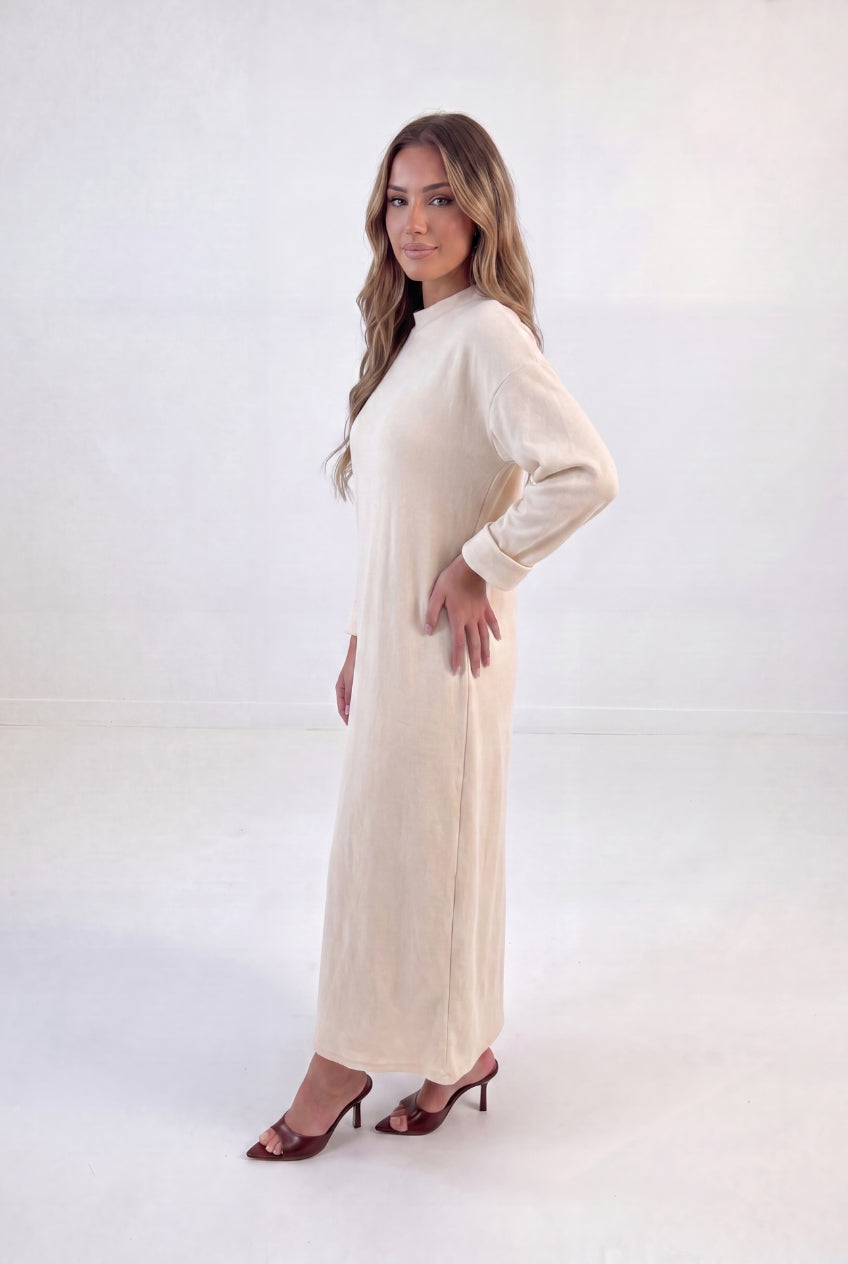 Mock Neck Pullover Maxi