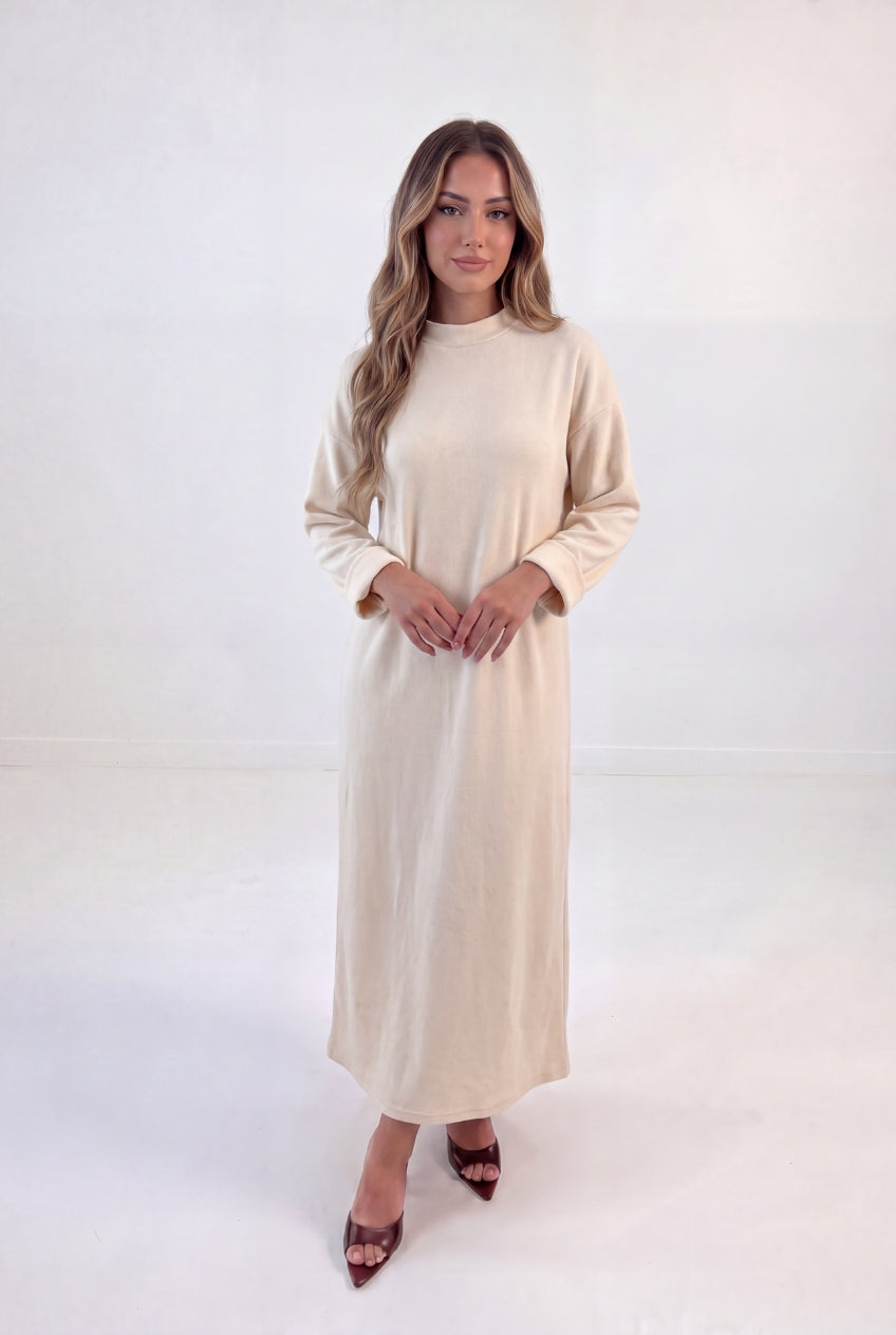 Mock Neck Pullover Maxi