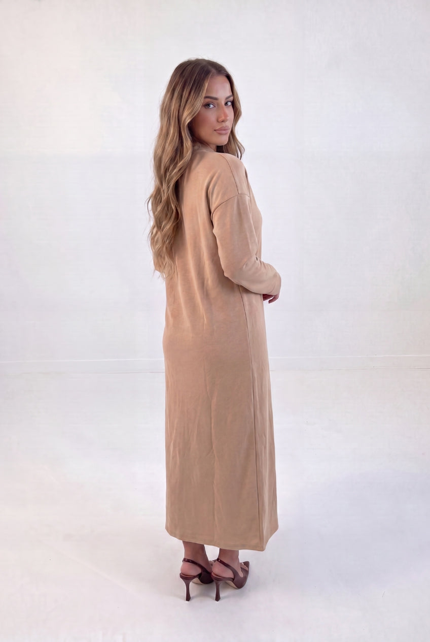 Mock Neck Pullover Maxi