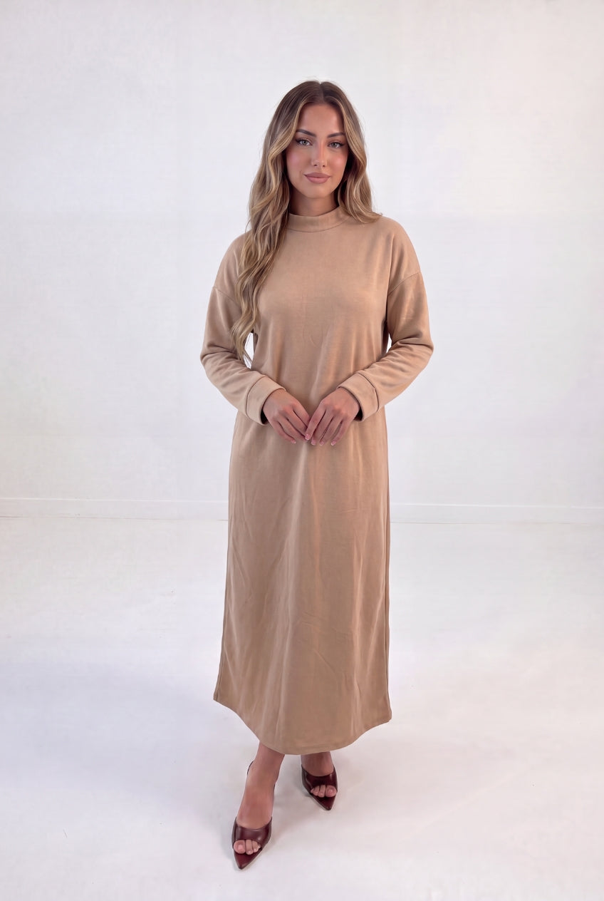 Mock Neck Pullover Maxi