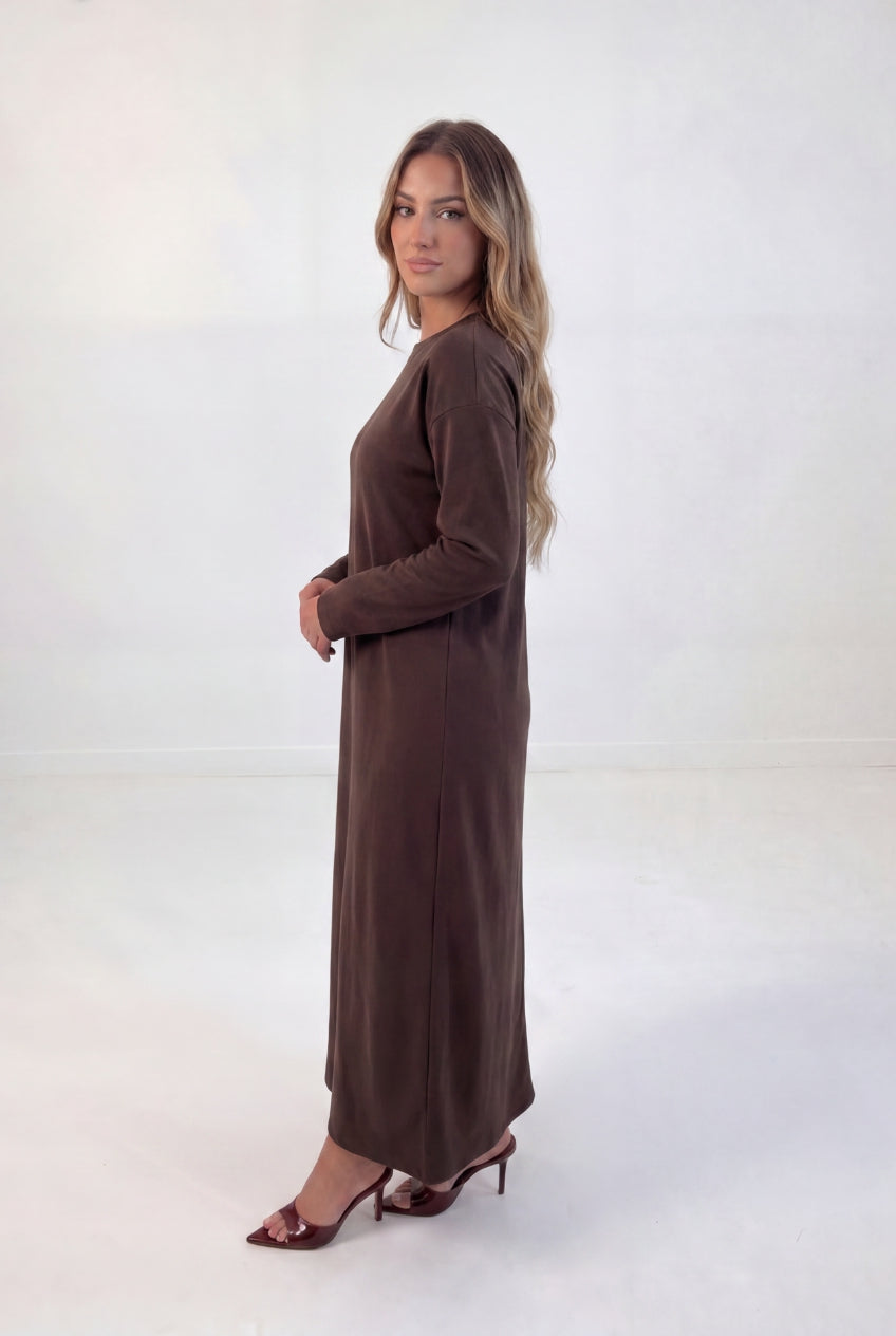 Mock Neck Pullover Maxi