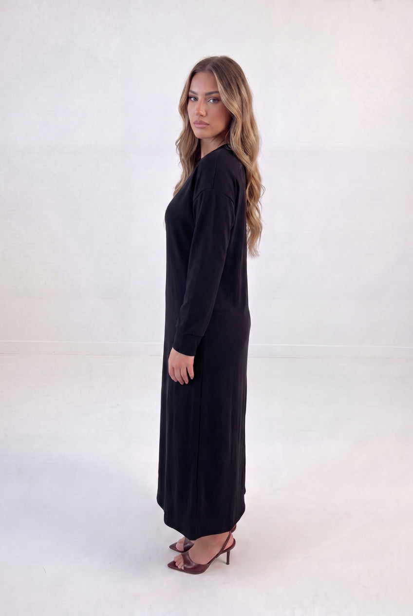 Mock Neck Pullover Maxi