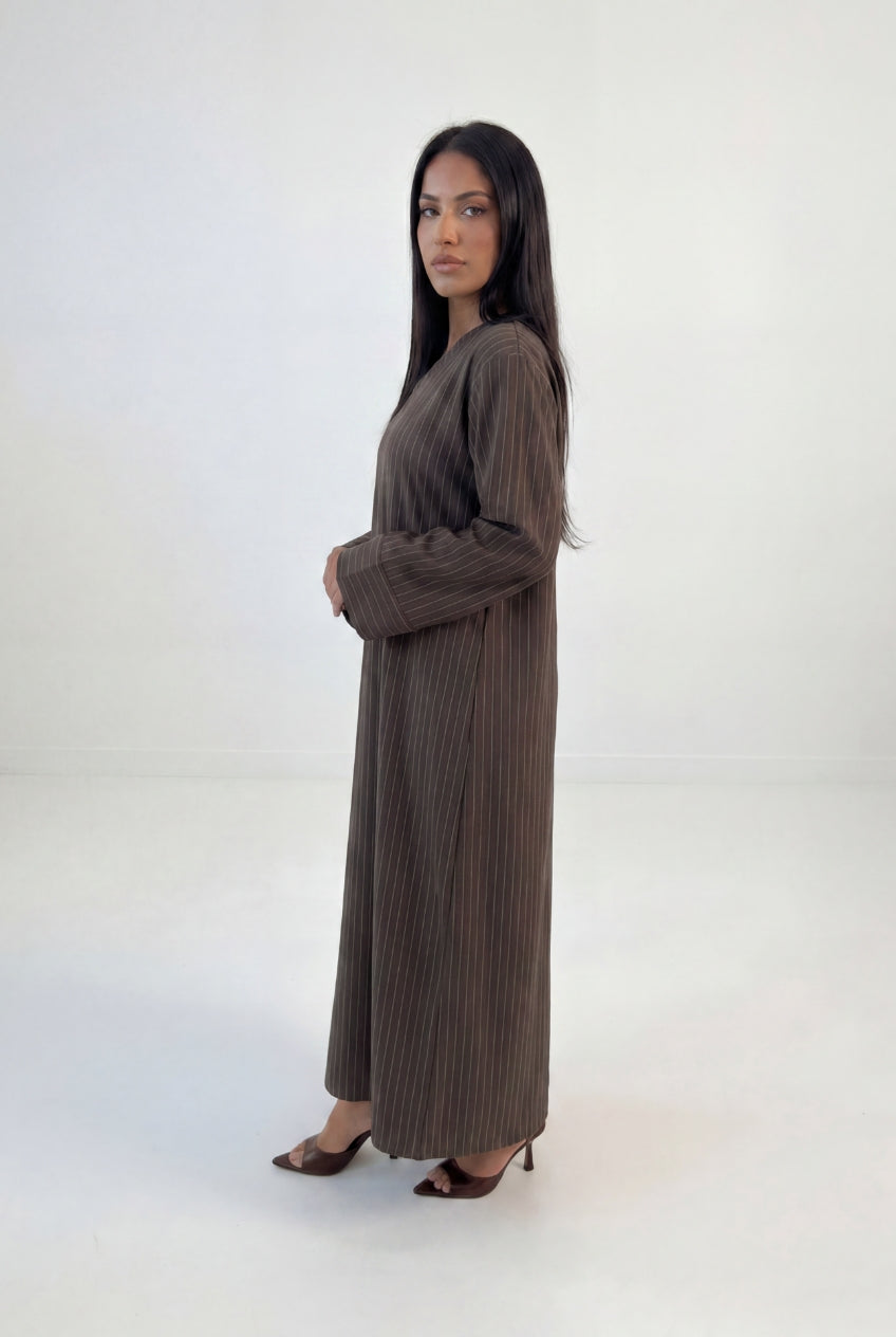 Pinstripe Modest Maxi