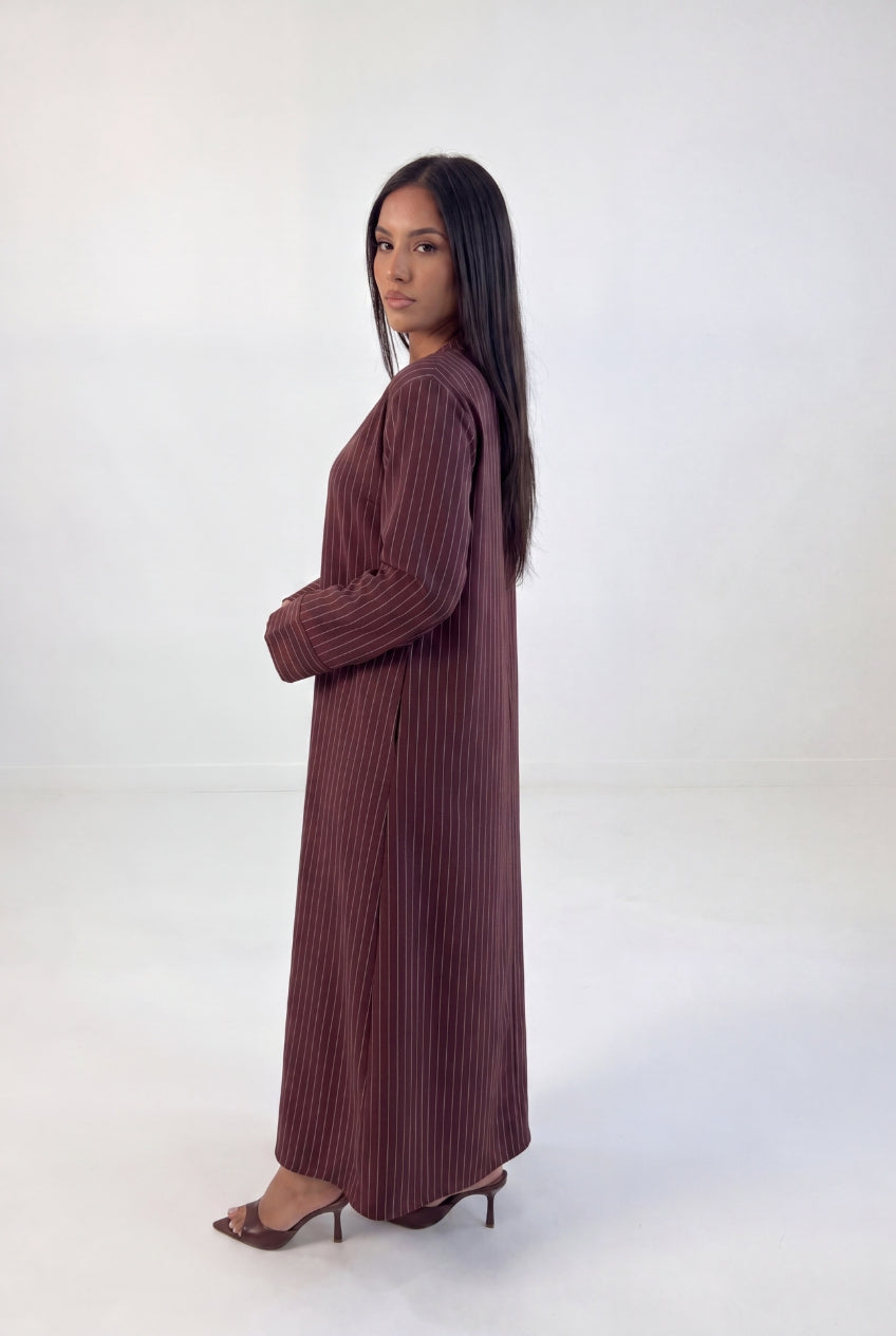 Pinstripe Modest Maxi